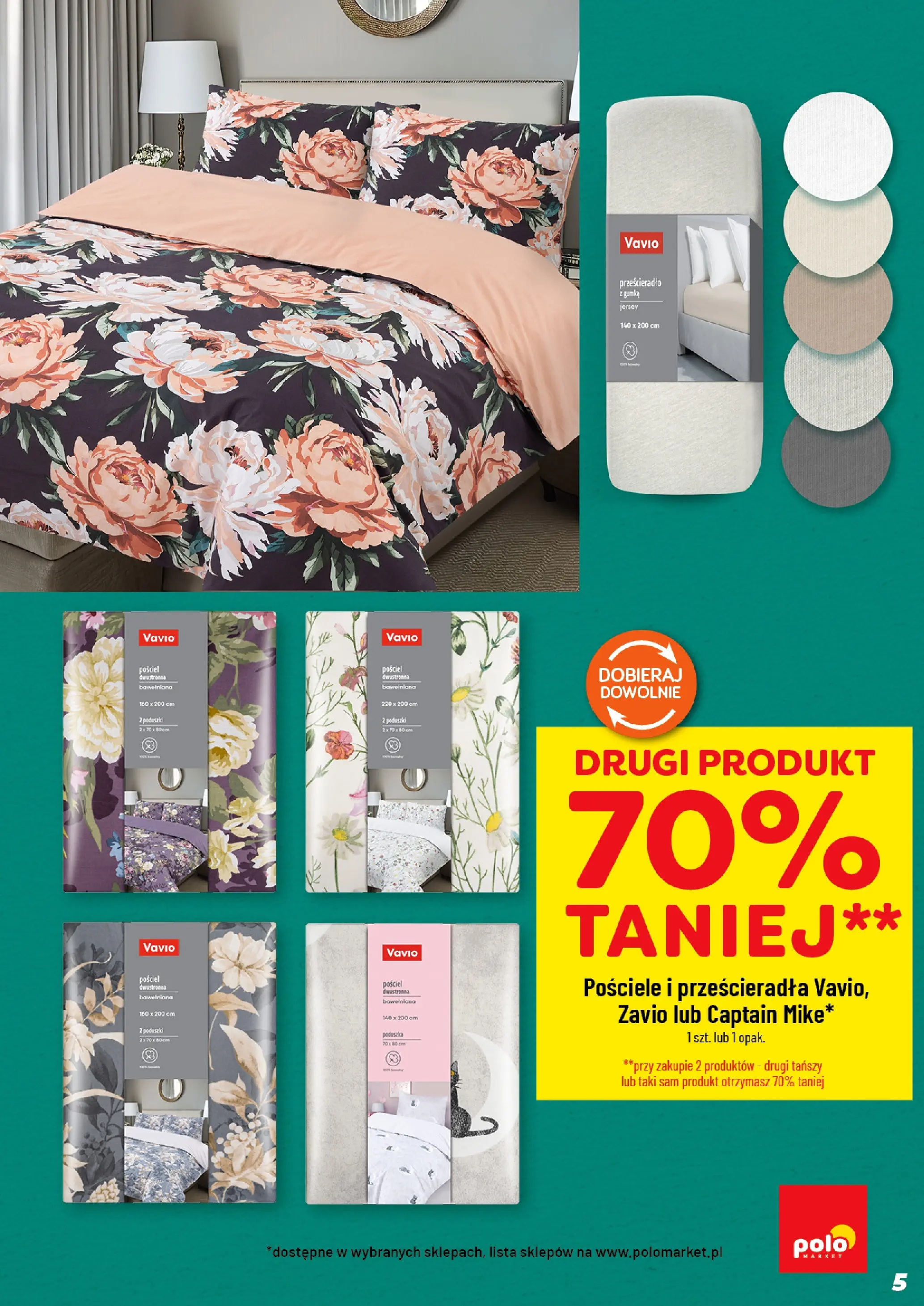 Nowa POLOmarket gazetka od jutra 26.11.2025 (PDF) | Strona: 5 | Produkty: Pościel