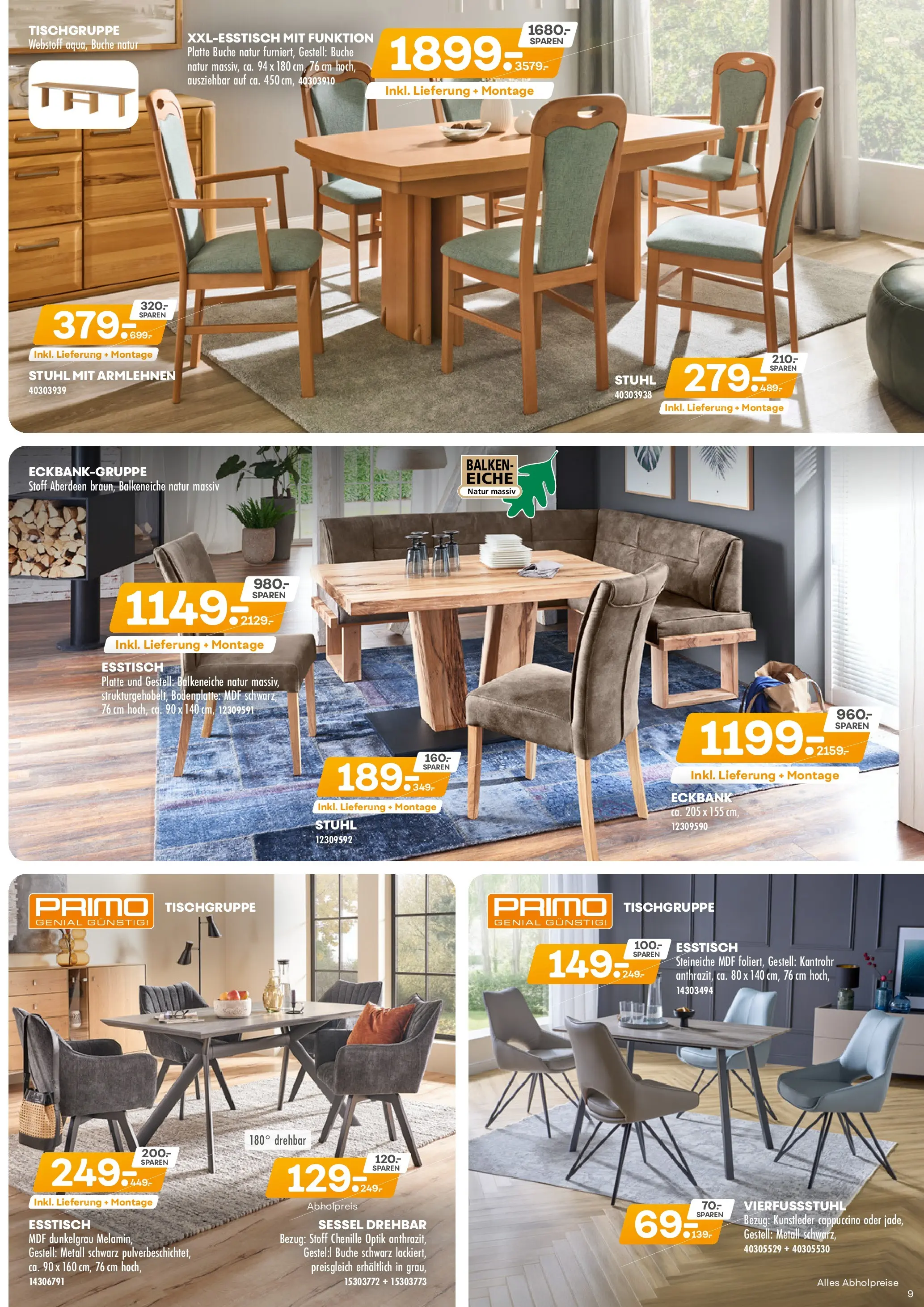 Möbel Kraft - Möbel Kraft: Wohntrends zum Kraftpreis! (ab 02.12.2025) zum Blättern | Seite: 9