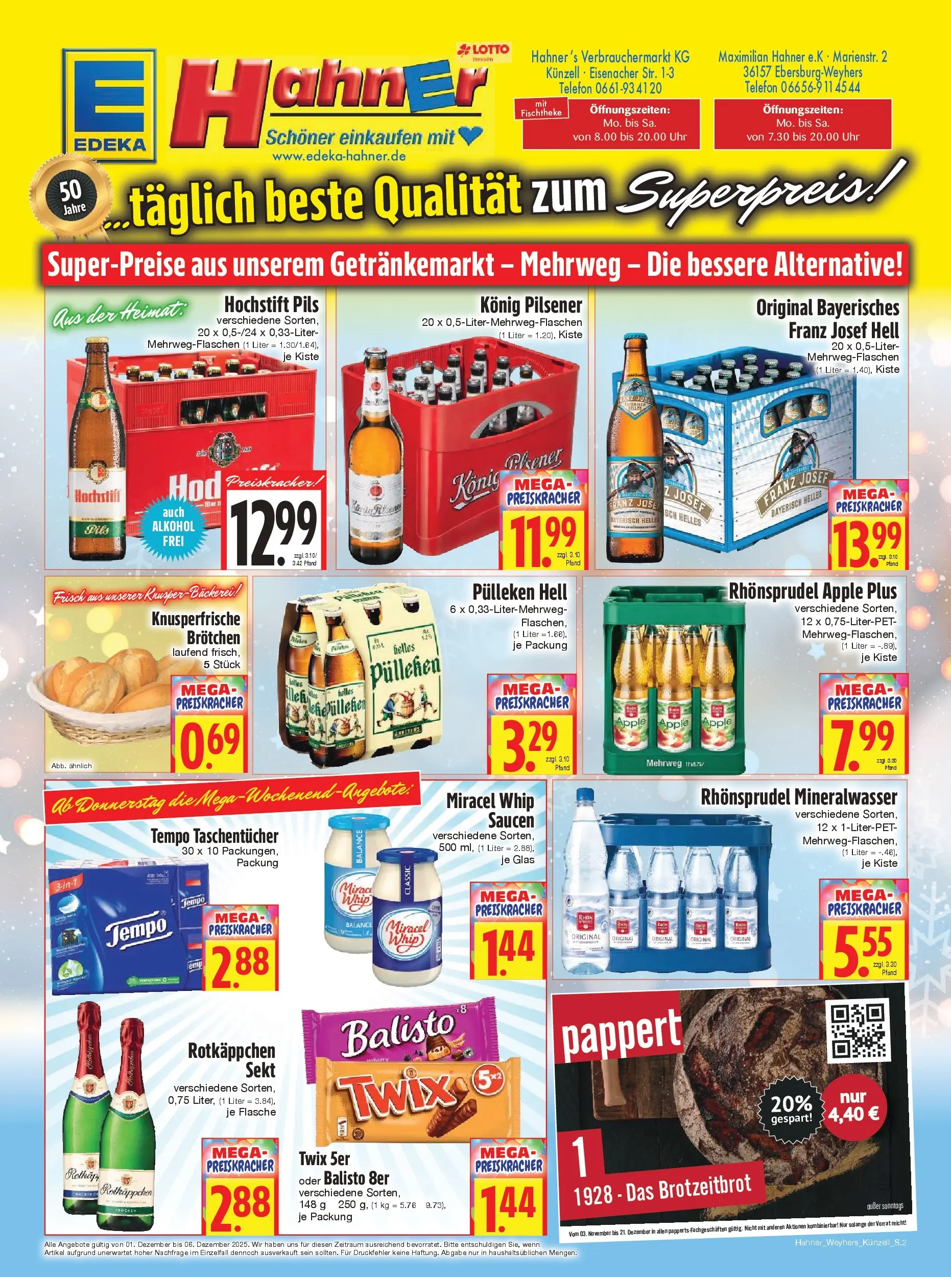 Entdecke - Edeka Hahner: Wochenangebote (ab 30.11.2025) zum Blättern | Seite: 2