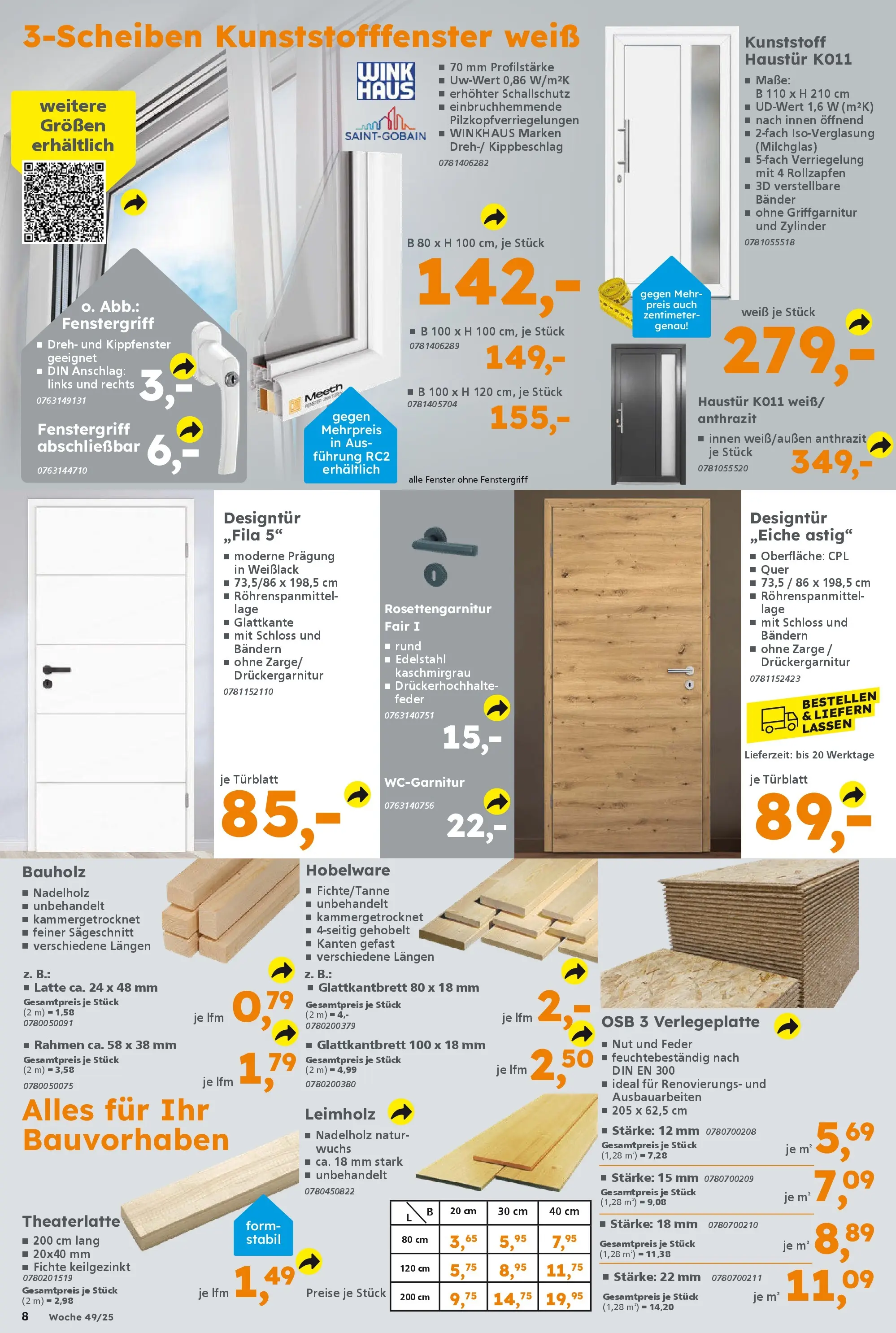 Globus Baumarkt prospekt Braunschweig	 (ab 01.12.2025) zum Blättern | Seite: 8