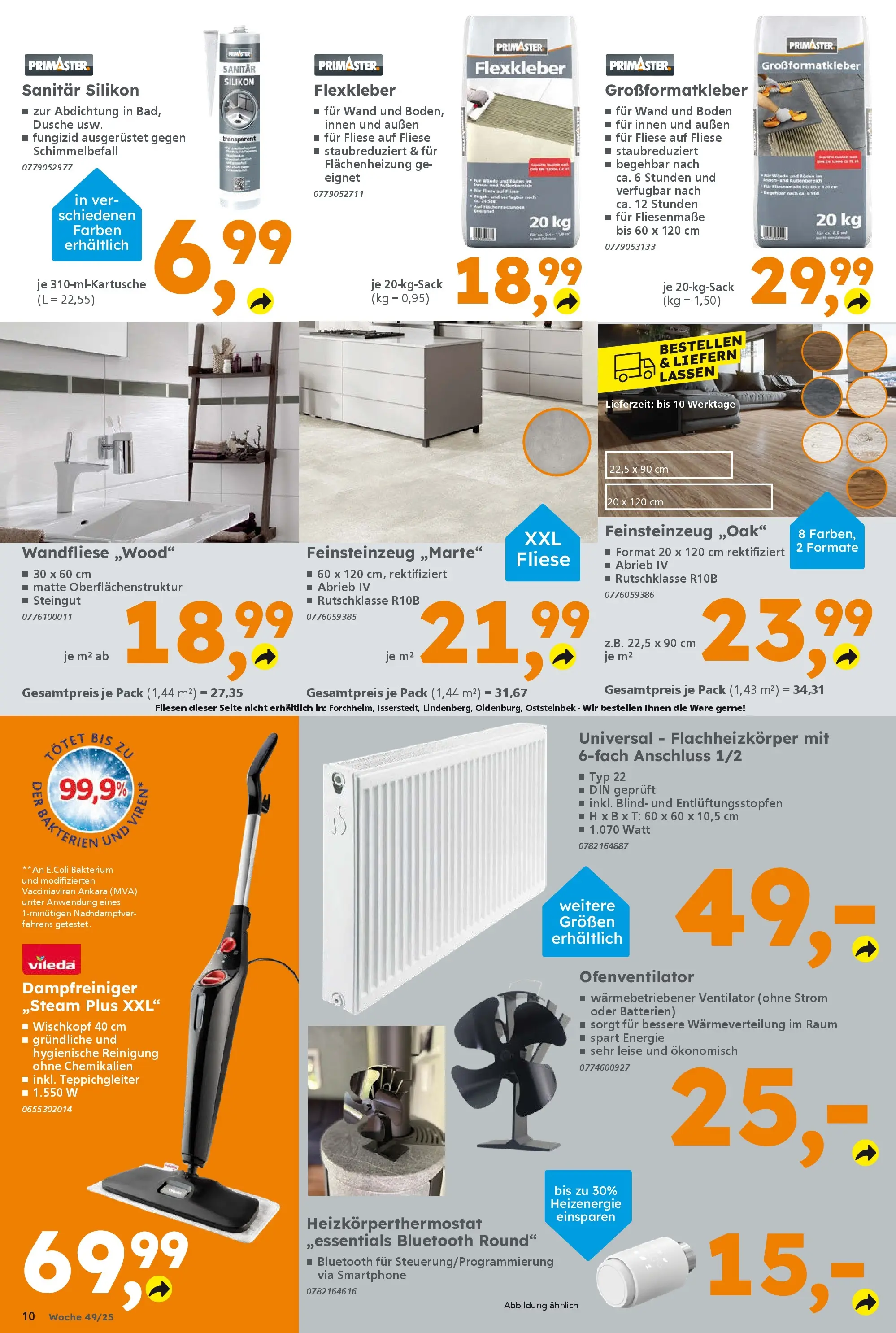 Globus Baumarkt prospekt Braunschweig	 (ab 01.12.2025) zum Blättern | Seite: 10 | Produkte: Ventilator, Batterien, Dusche, Smartphone