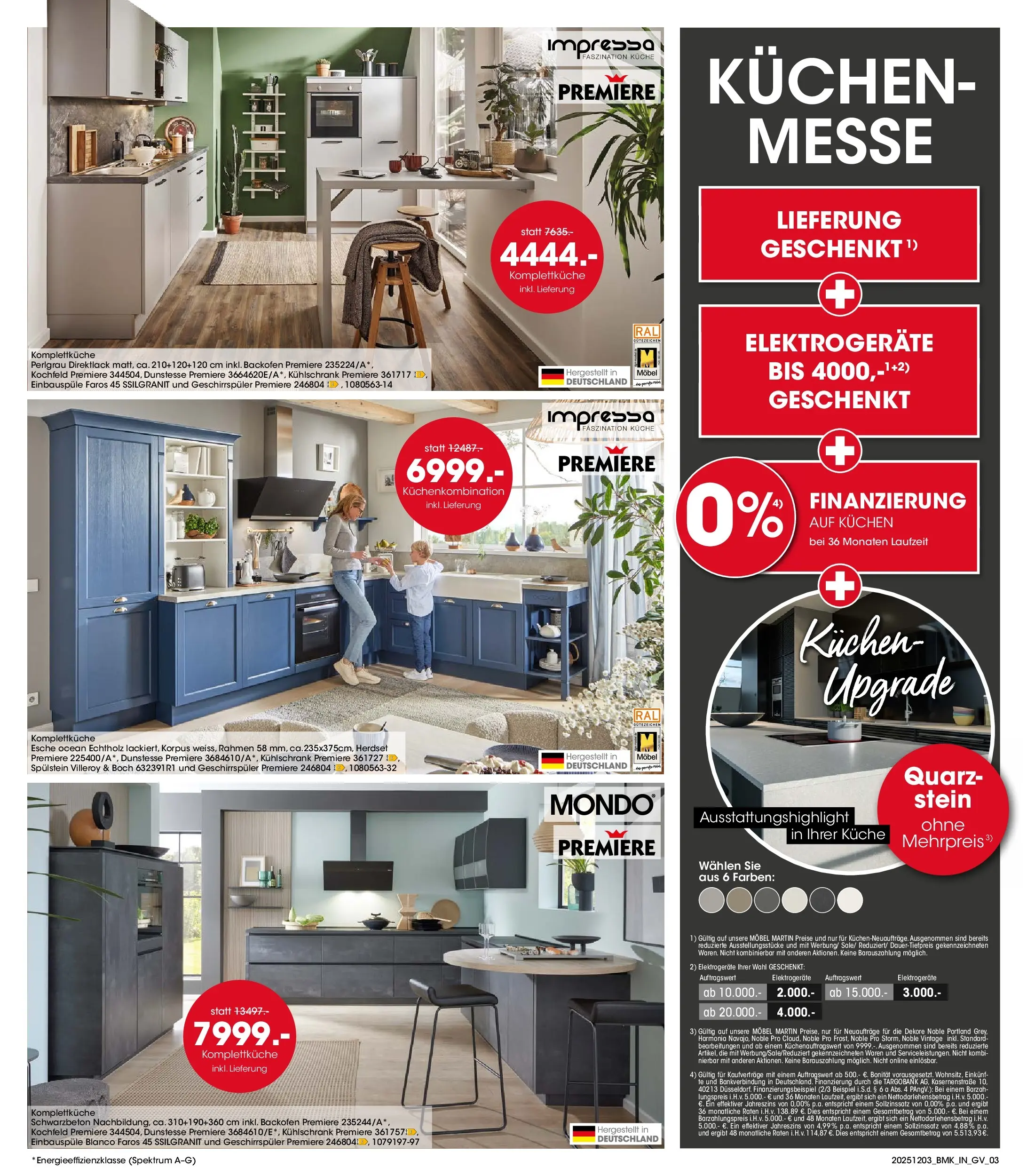 Möbel Martin Küchenmesse (ab 03.12.2025) zum Blättern | Seite: 3 | Produkte: Geschirrspüler, Küche, Kühlschrank, Kochfeld