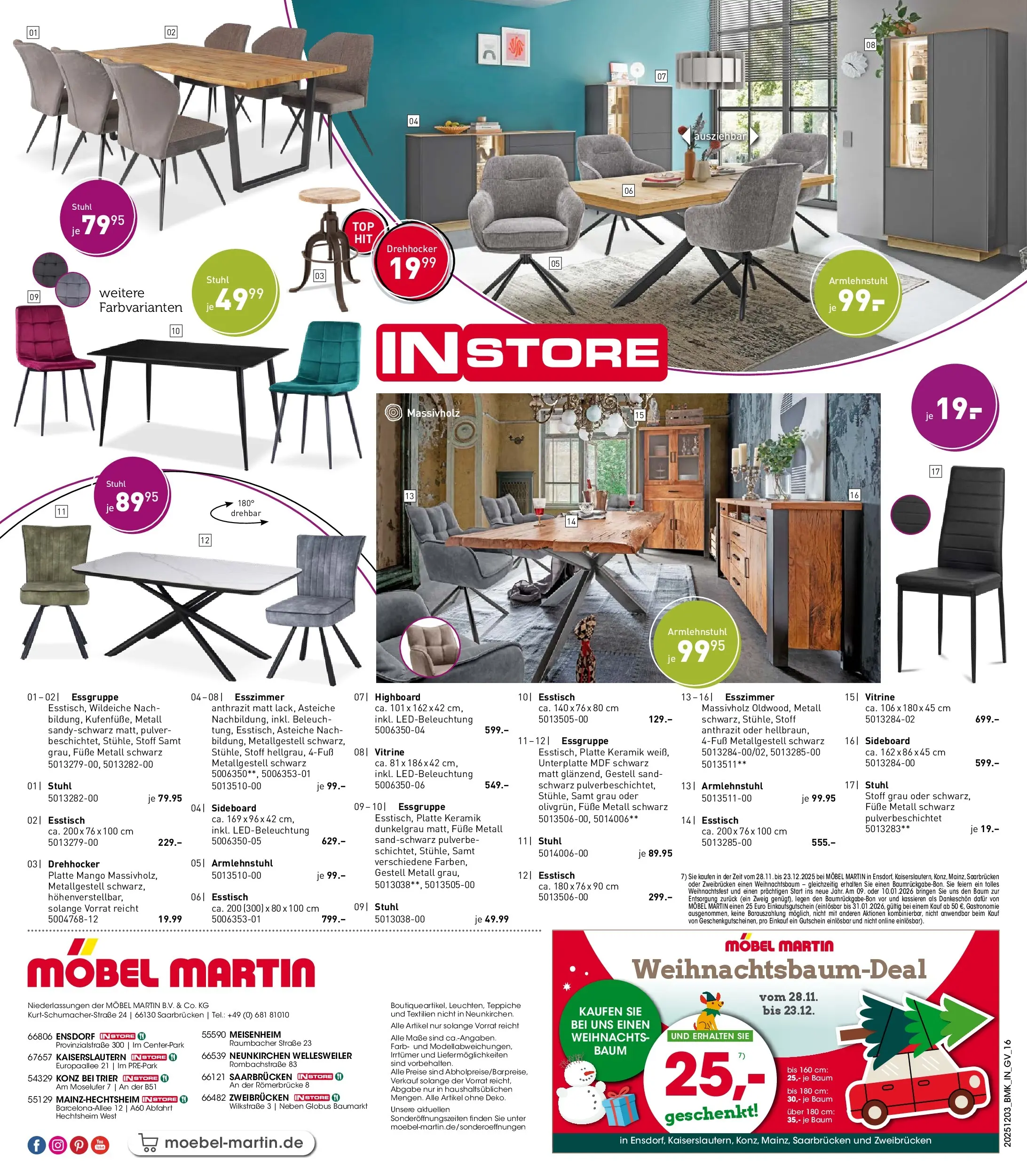 Möbel Martin Küchenmesse (ab 03.12.2025) zum Blättern | Seite: 16 | Produkte: HIghboard, Esstisch, Essgruppe, Vitrine