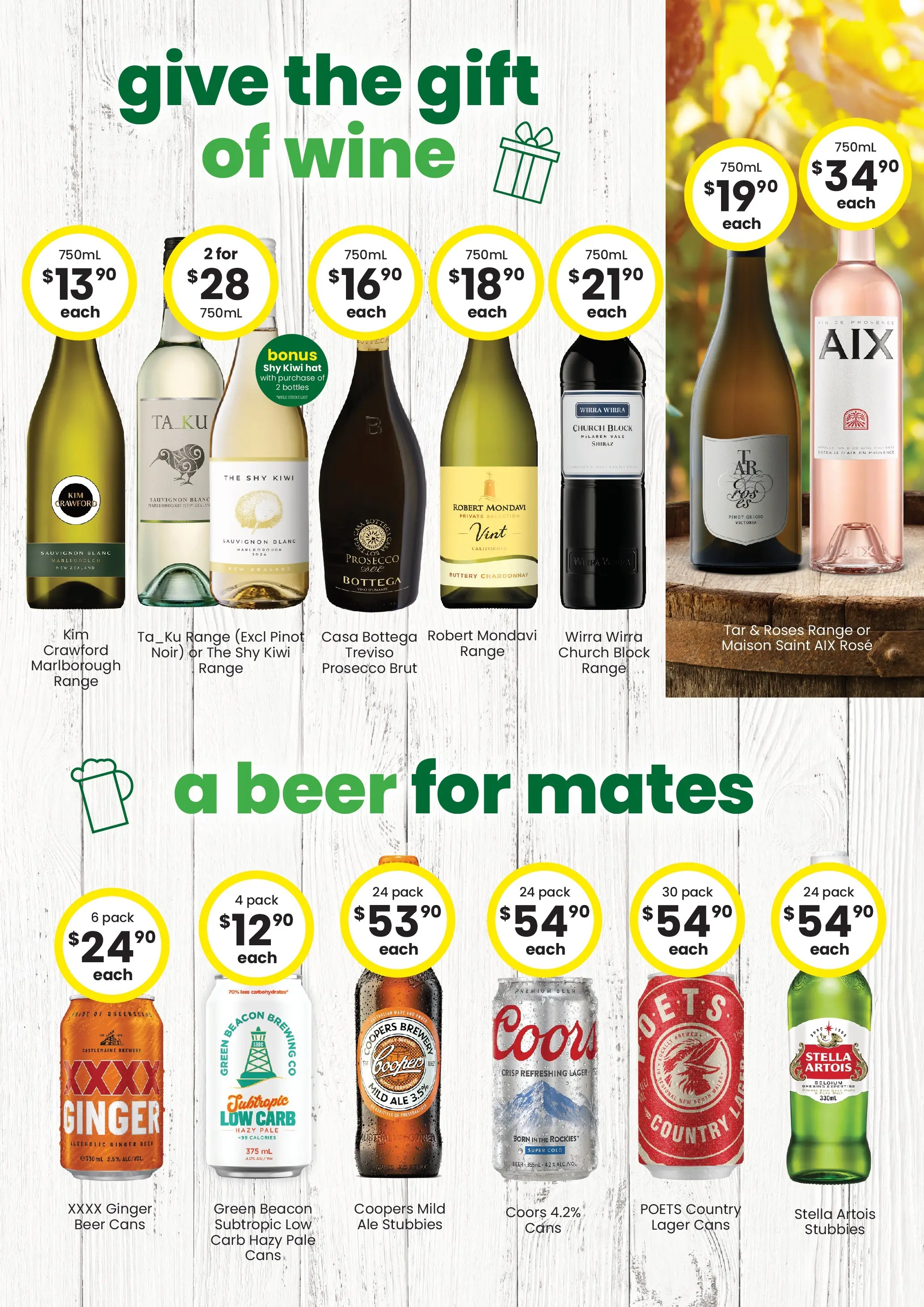The Bottle-O Catalogue Wondunna, Maryborough, Bli Bli - 01/12/2025 > weekly / monthly specials | Page: 3 | Products: Ginger, Wine, Beer, Hat