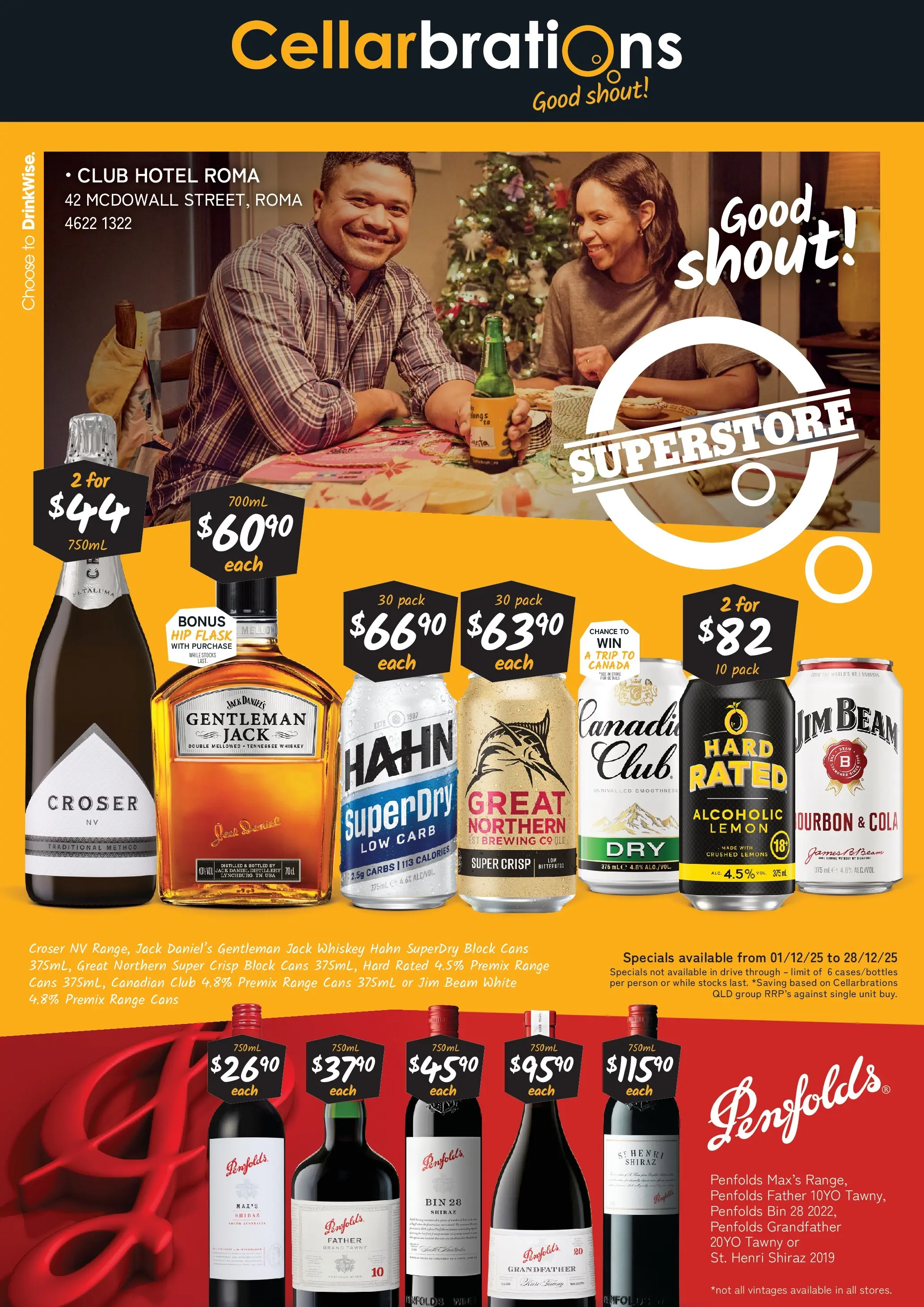 Cellarbrations Catalogue Roma - 01/12/2025 > weekly / monthly specials | Page: 1 | Products: Whiskey, Lemon