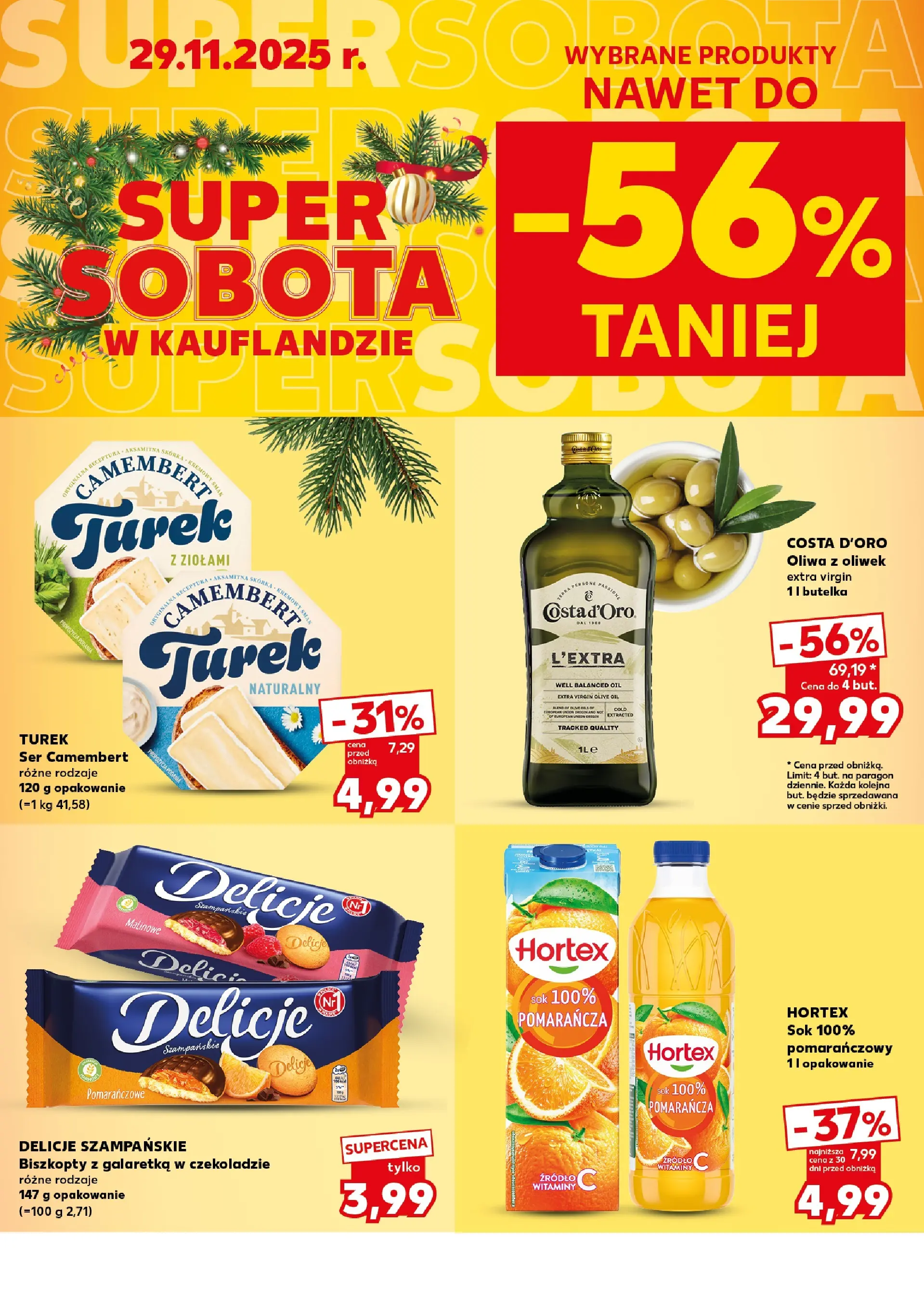 Kaufland gazetka (29.11.2025) od jutra ✳️ BLACK FRIDAY | Strona: 2 | Produkty: Galaretka, Oliwa z oliwek, Ser, Sok