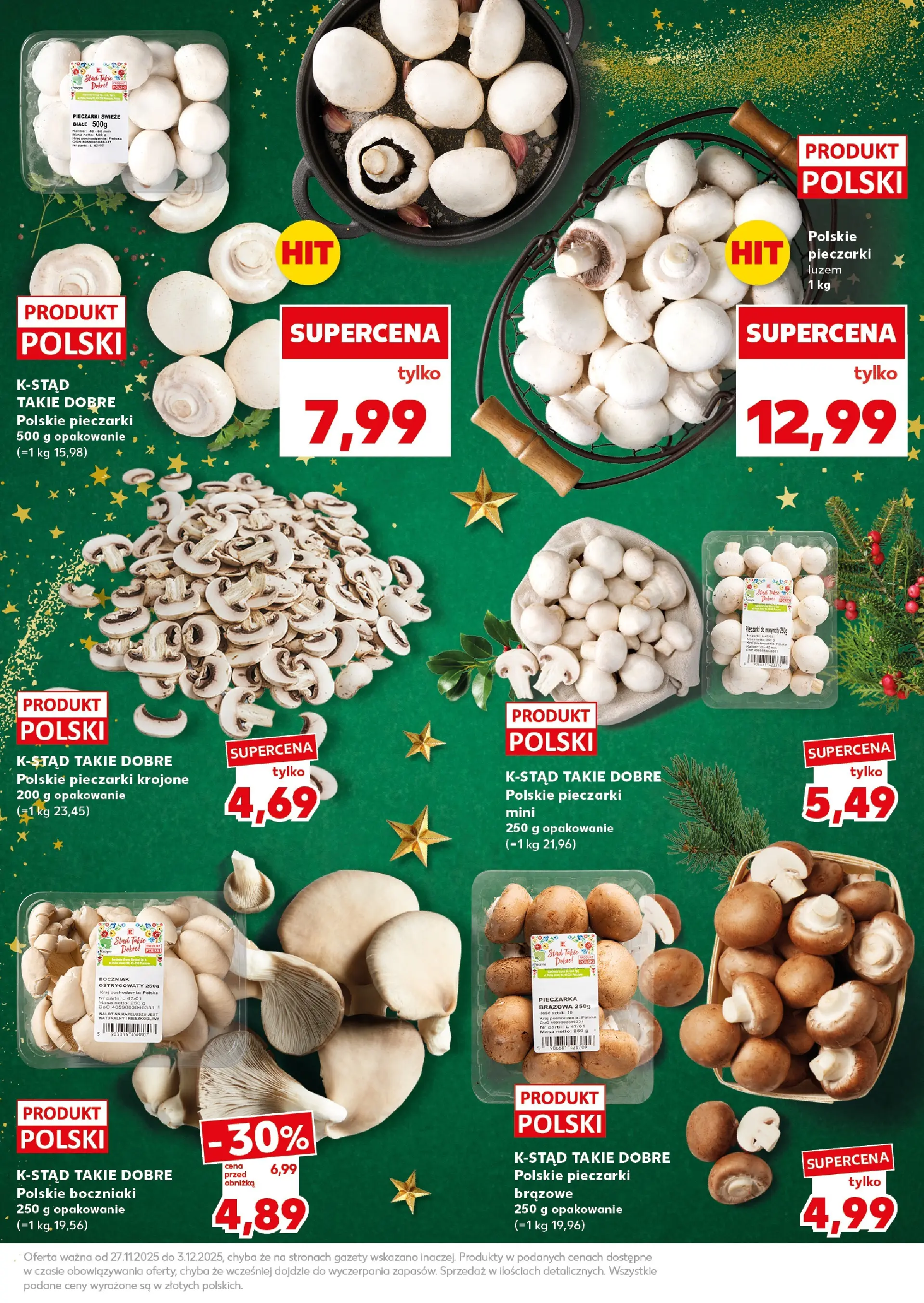 Kaufland gazetka (29.11.2025) od jutra ✳️ BLACK FRIDAY | Strona: 15 | Produkty: Pieczarki, Boczniaki