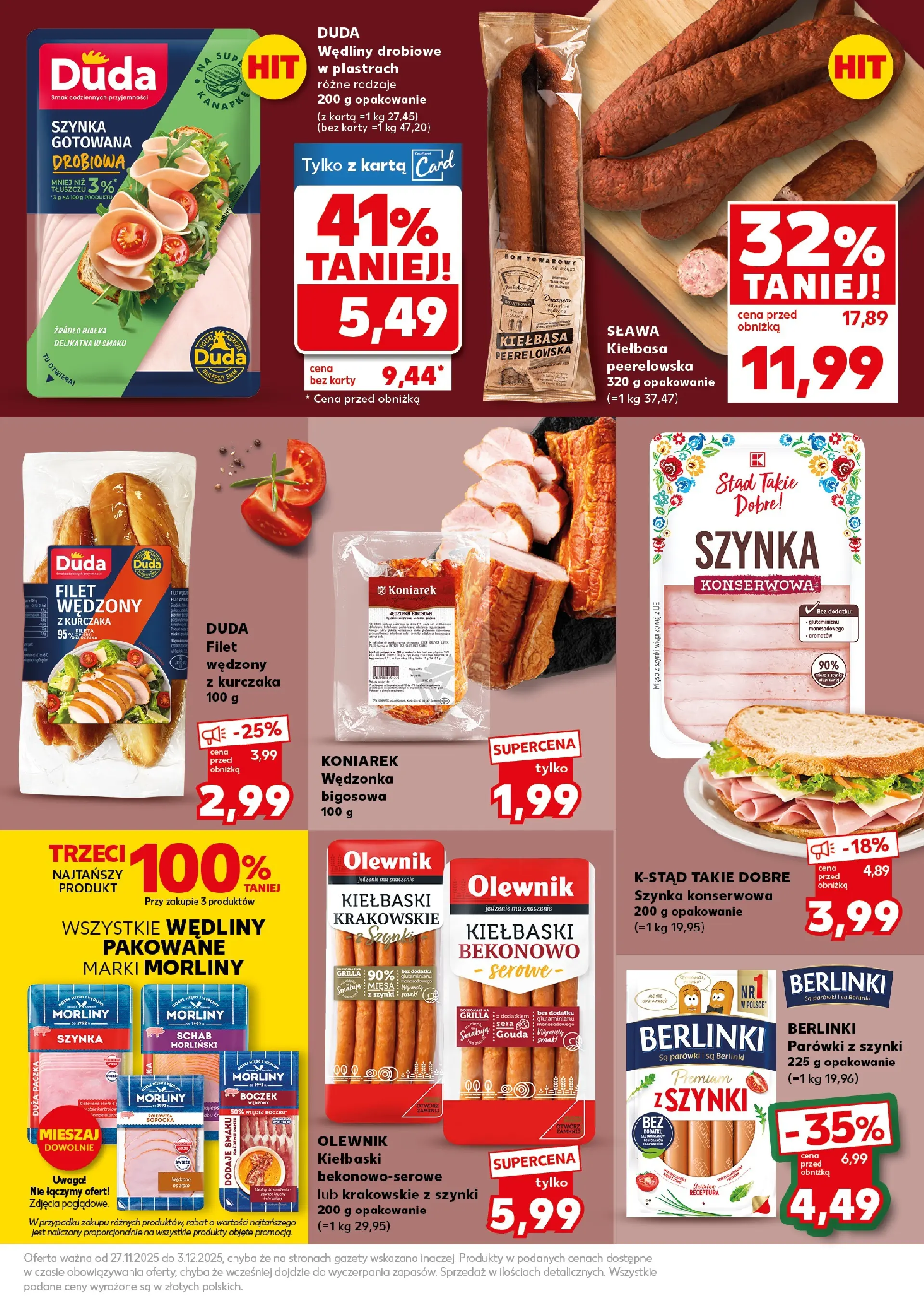Kaufland gazetka (29.11.2025) od jutra ✳️ BLACK FRIDAY | Strona: 19 | Produkty: Kiełbasa, Kiełbaski, Szynka, Boczek