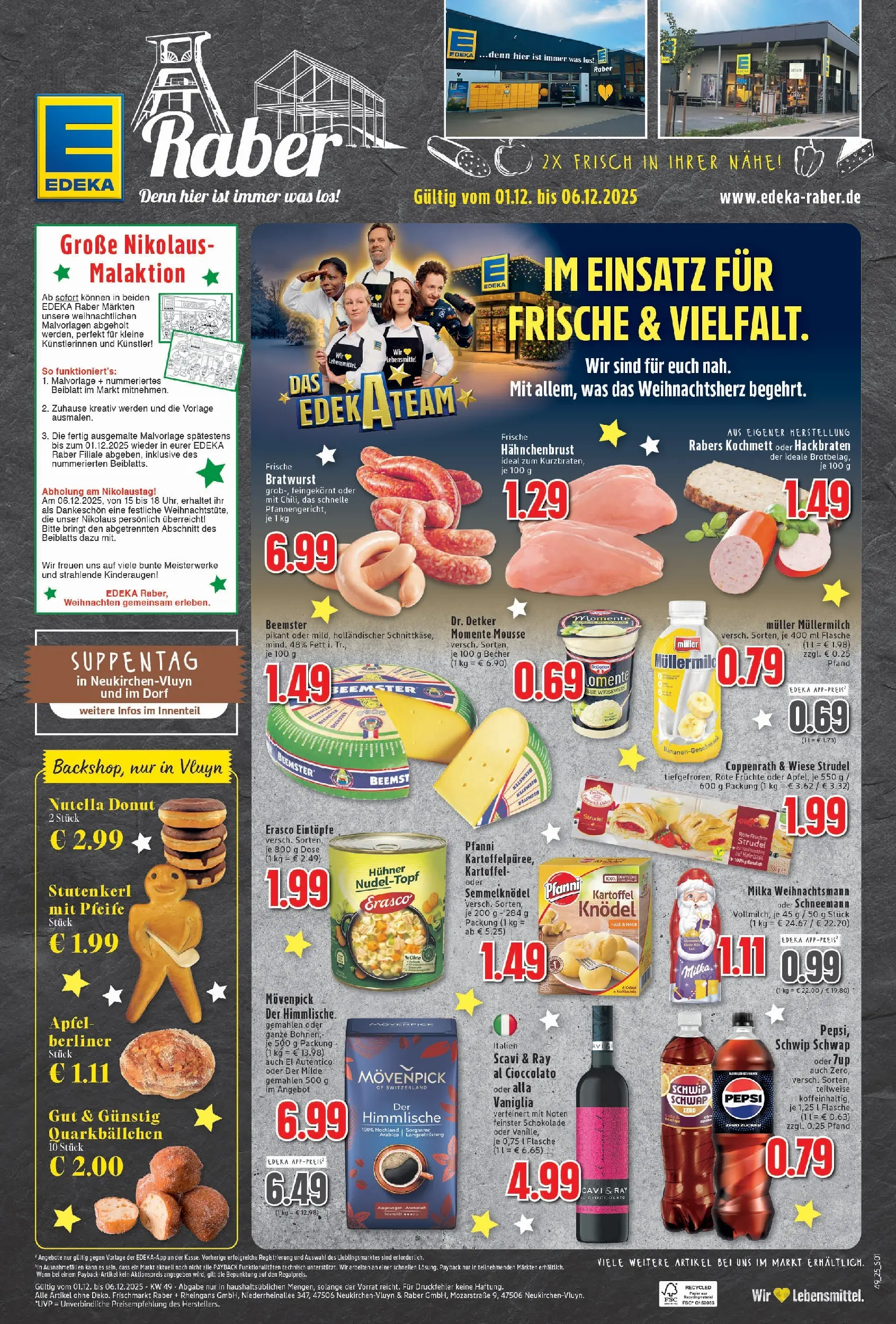 Edeka prospekt Neukirchen-Vluyn	 (ab 01.12.2025) » Angebote Online | Seite: 1 | Produkte: Berliner, Apple, Nutella, Müllermilch