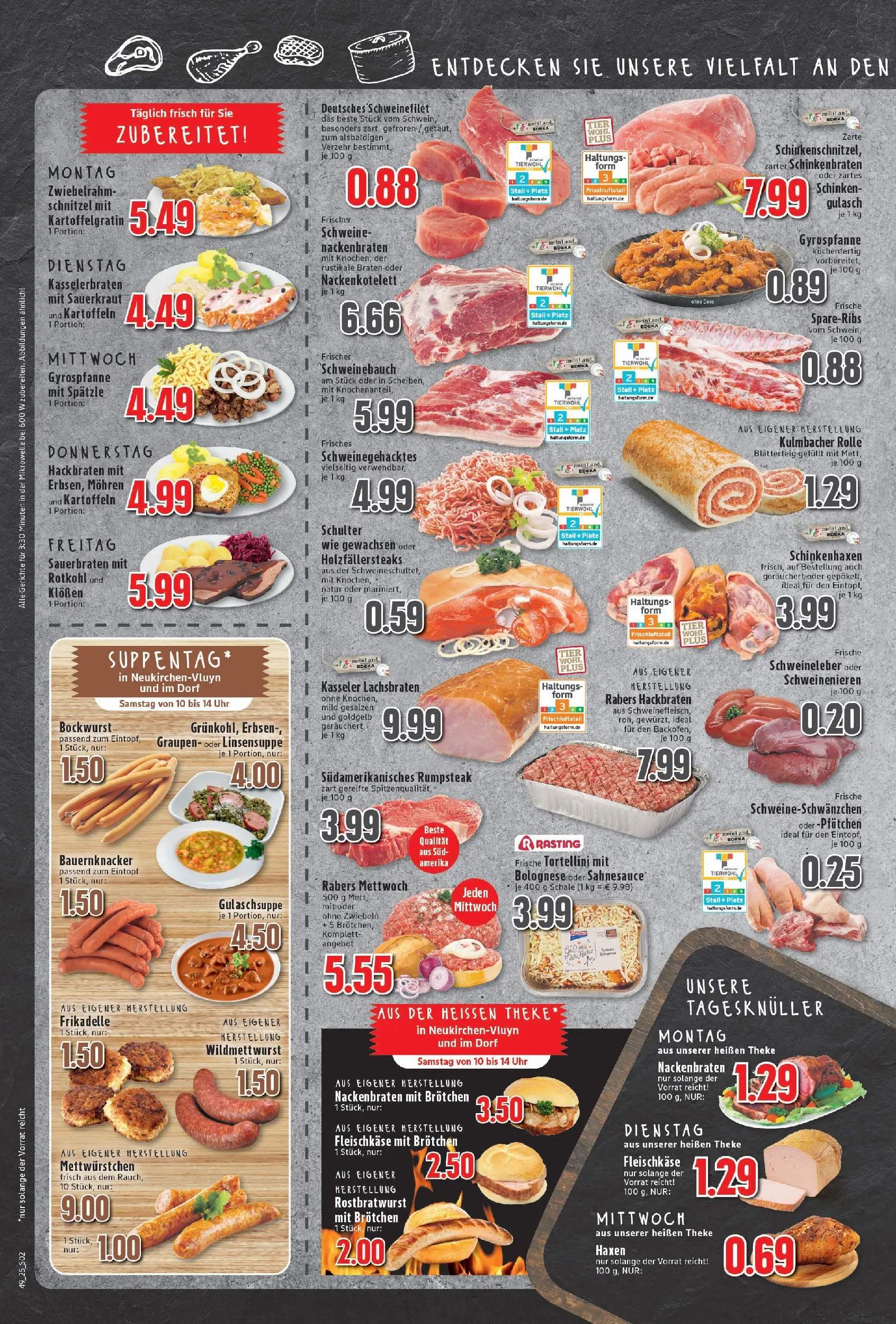 Edeka prospekt Neukirchen-Vluyn	 (ab 01.12.2025) » Angebote Online | Seite: 2 | Produkte: Rumpsteak, Mikrowelle, Rotkohl, Gulasch
