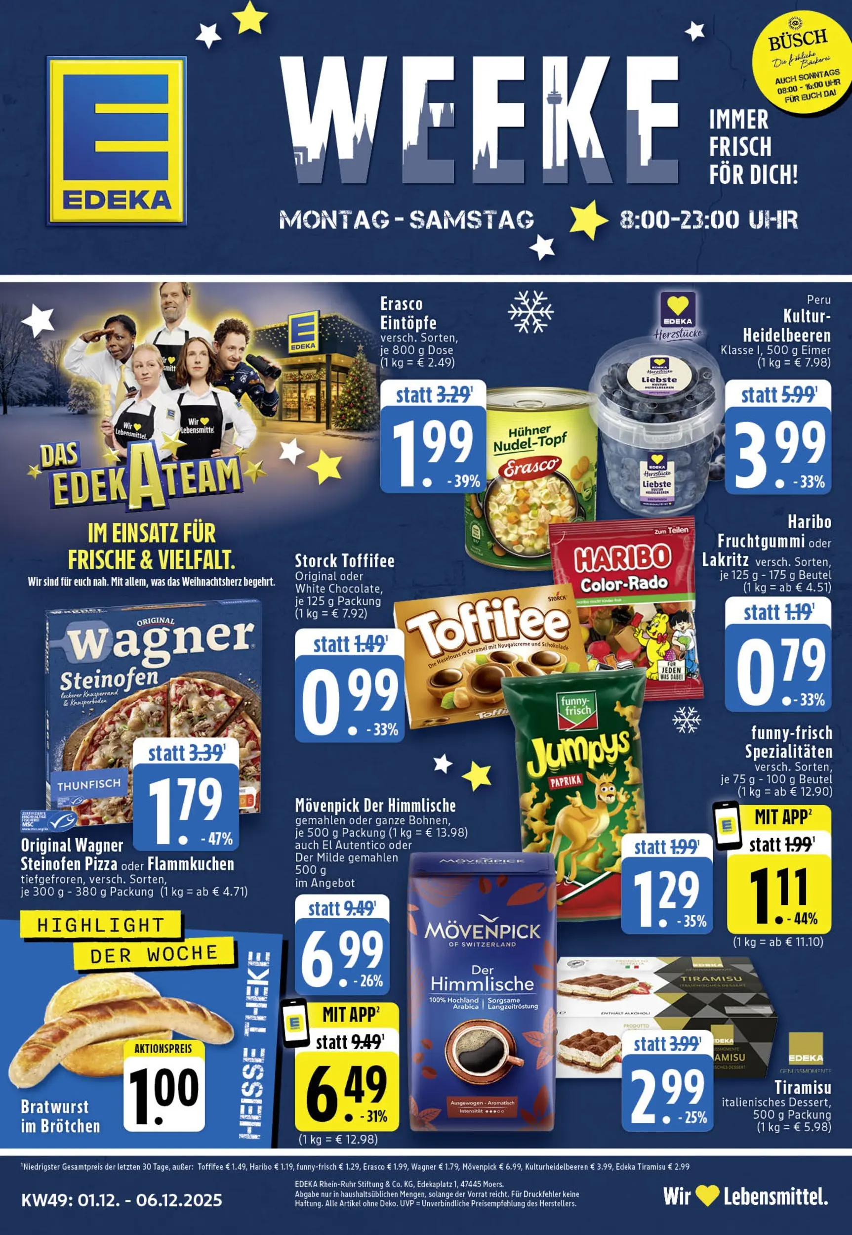 Edeka prospekt Köln	 (ab 01.12.2025) » Angebote Online | Seite: 1 | Produkte: Thunfisch, Schokolade, Bratwurst, Paprika