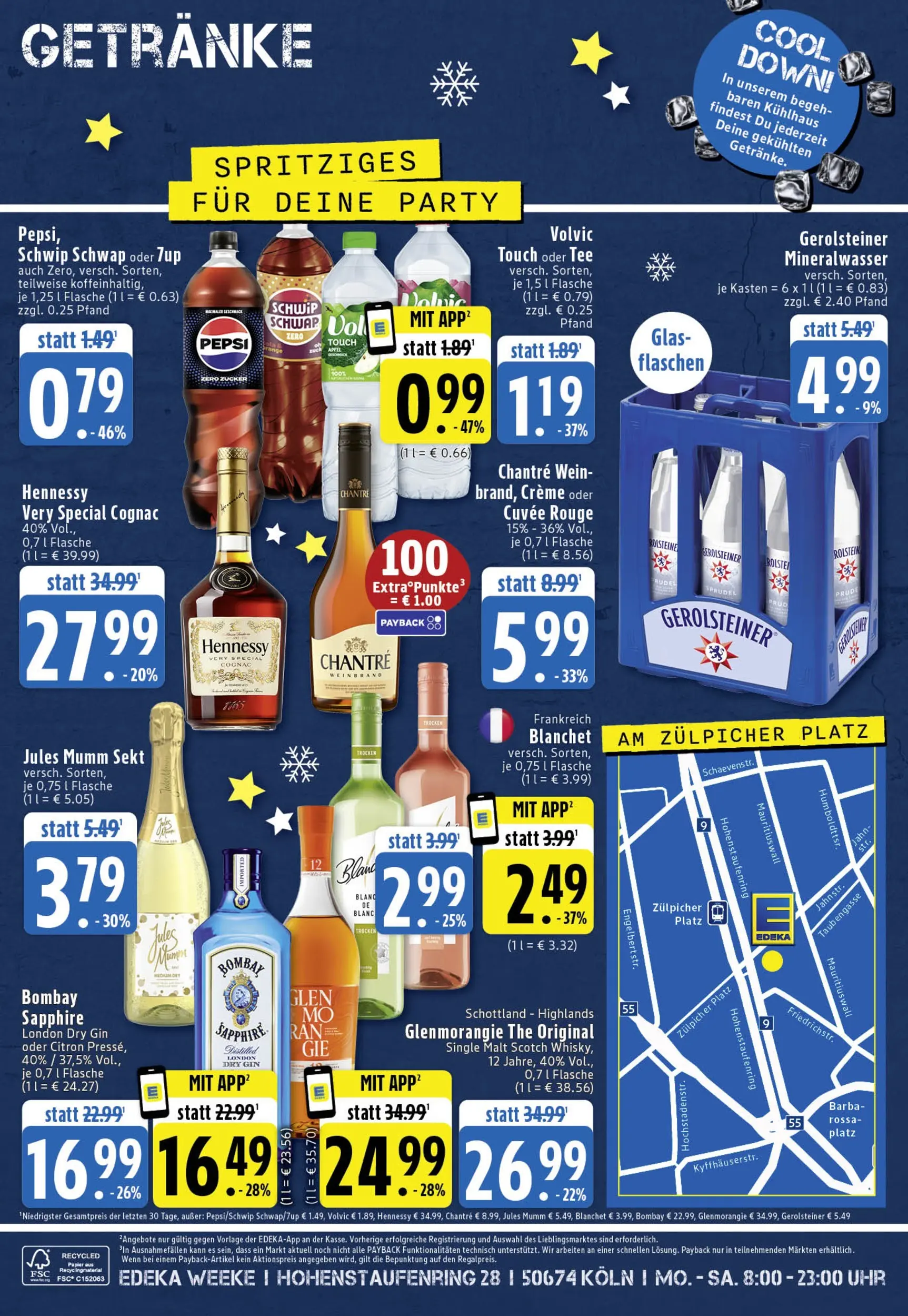 Edeka prospekt Köln	 (ab 01.12.2025) » Angebote Online | Seite: 8 | Produkte: Sekt, Schwip schwap, Mineralwasser, Volvic