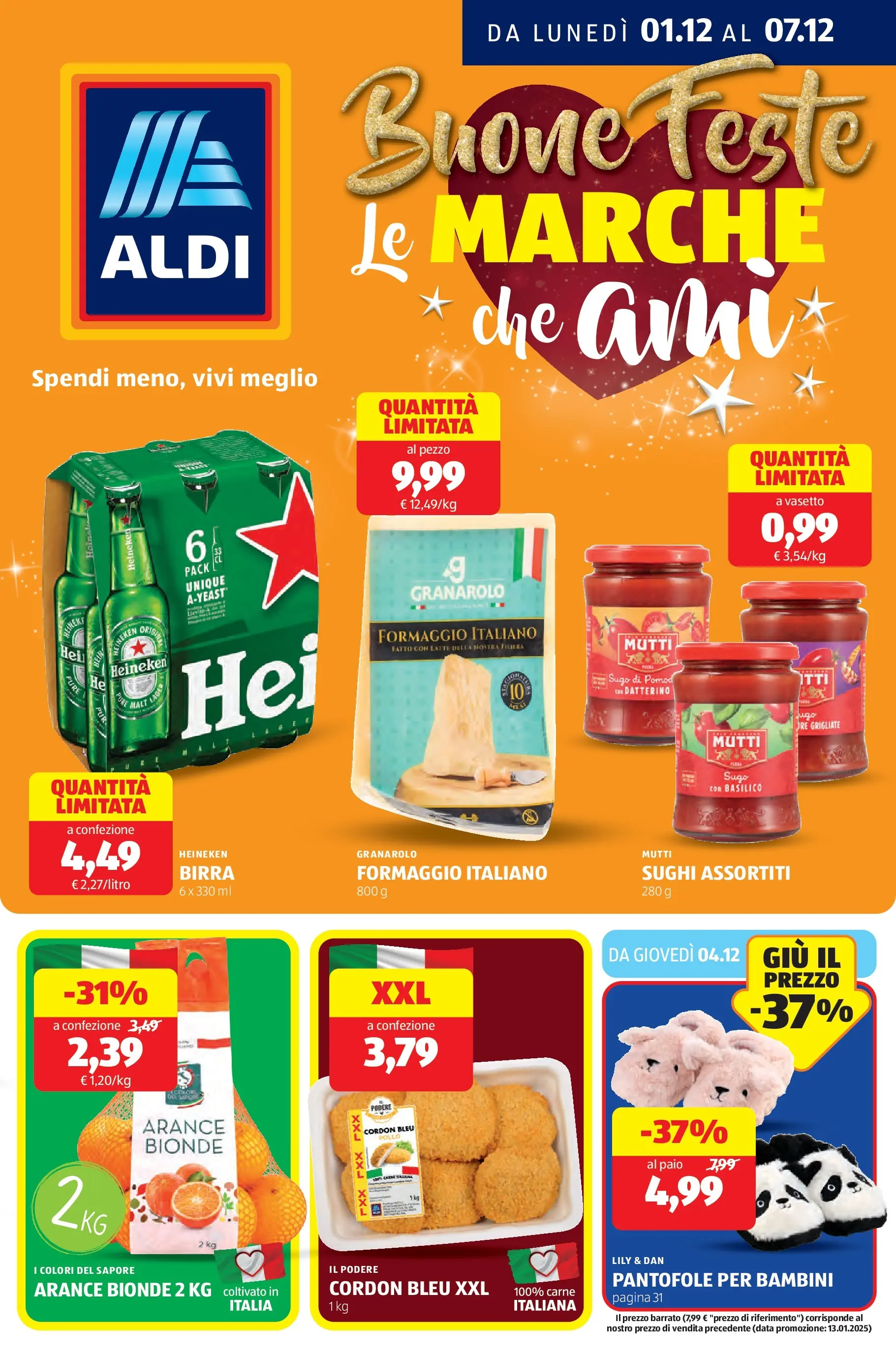 Nuovo Aldi - Buone Feste - le marche che ami dal 30/11/2025 > offerte anteprima 🛍️ | Pagina: 1 | Prodotti: Birra, Latte, Basilico, Mutti