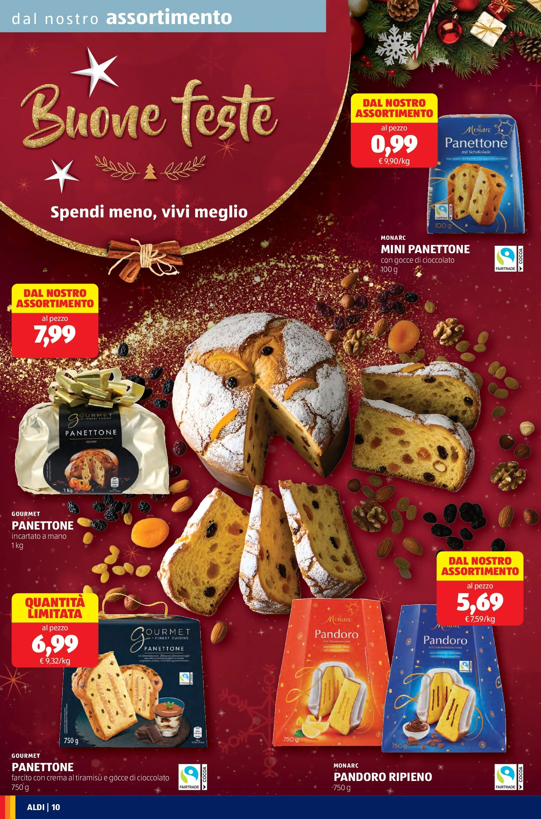 Nuovo Aldi - Buone Feste - le marche che ami dal 30/11/2025 > offerte anteprima 🛍️ | Pagina: 10 | Prodotti: Crema, Cioccolato, Pandoro, Panettone