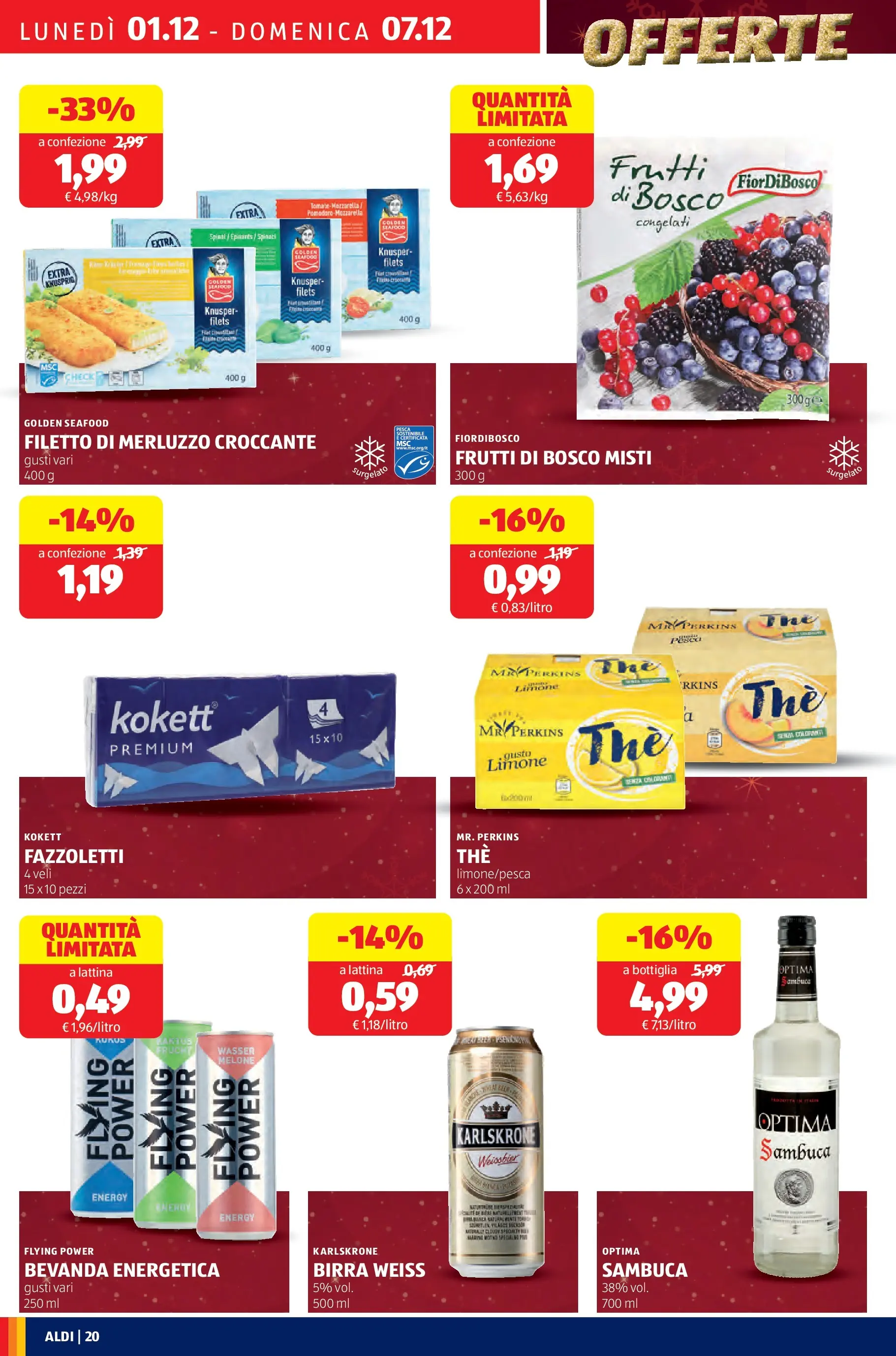 Nuovo Aldi - Buone Feste - le marche che ami dal 30/11/2025 > offerte anteprima 🛍️ | Pagina: 20 | Prodotti: Fazzoletti, Limone, Pesca, Spinaci