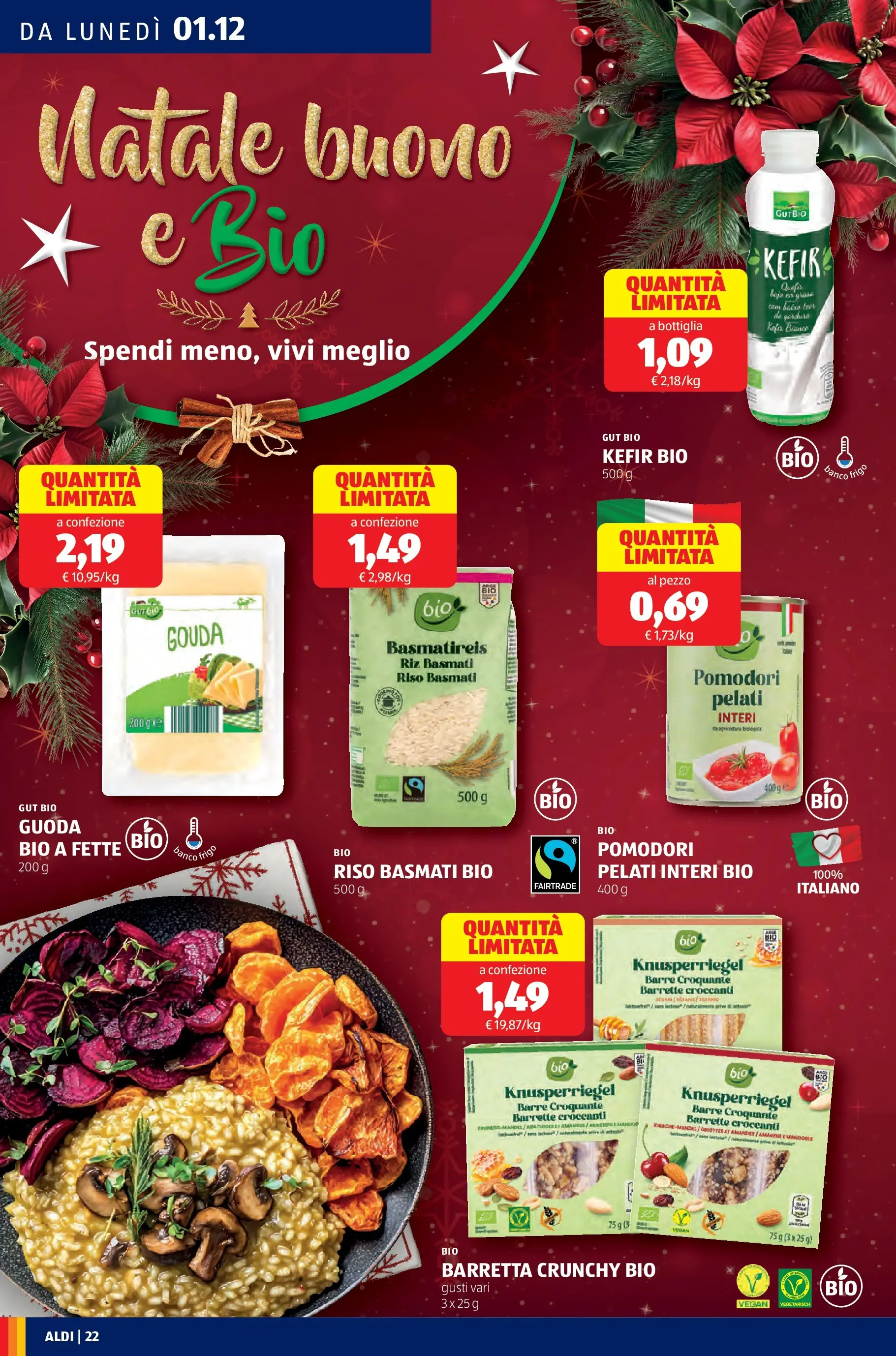 Nuovo Aldi - Buone Feste - le marche che ami dal 30/11/2025 > offerte anteprima 🛍️ | Pagina: 22 | Prodotti: Riso Basmati, Riso, Mandorle, Barretta