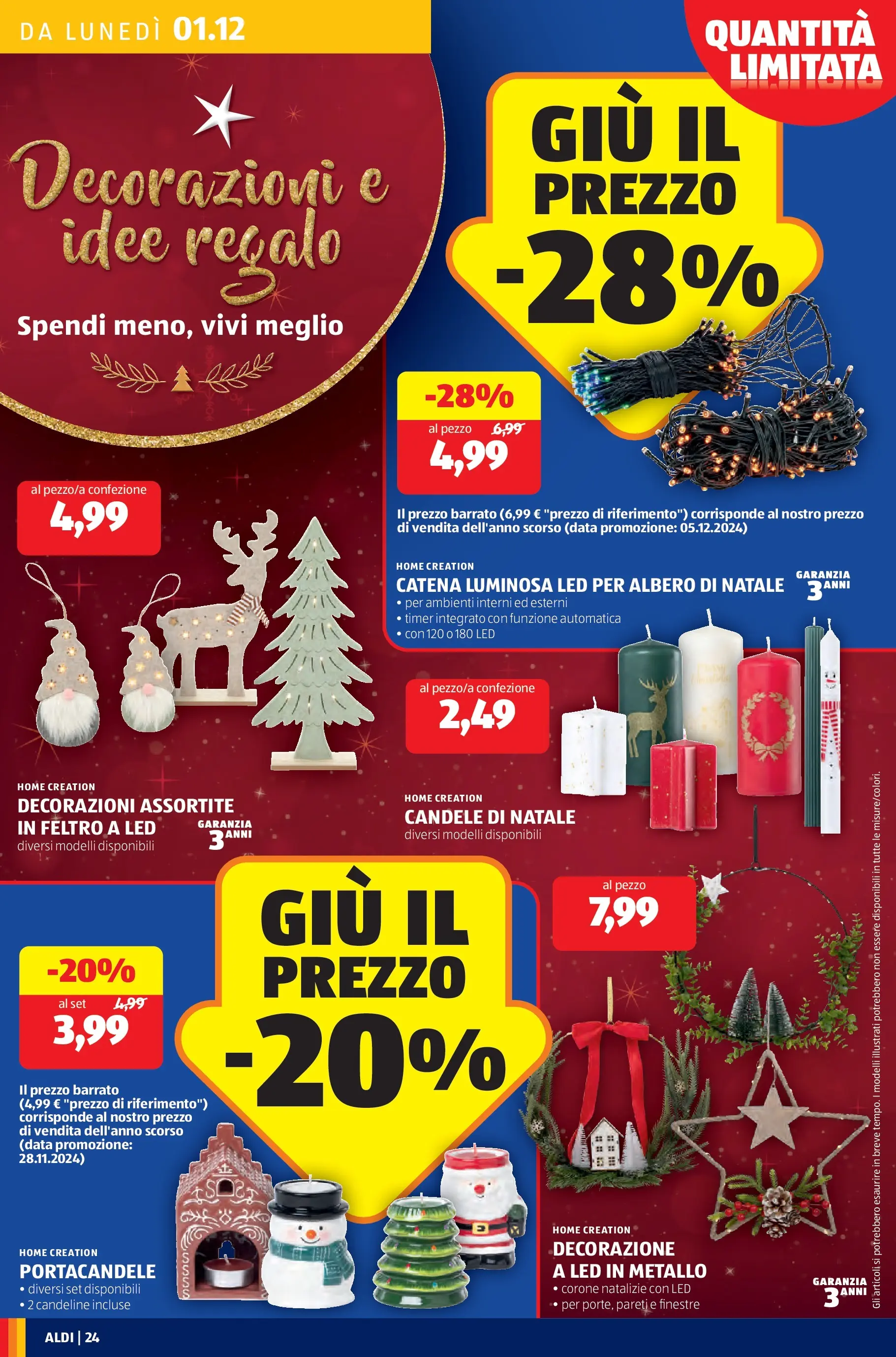 Nuovo Aldi - Buone Feste - le marche che ami dal 30/11/2025 > offerte anteprima 🛍️ | Pagina: 24 | Prodotti: Portacandele, Albero di natale, Data, Decorazioni