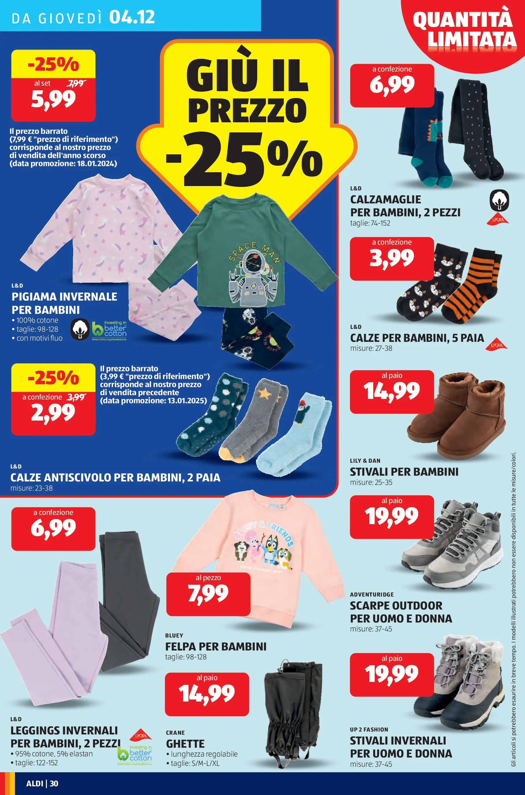 Nuovo Aldi - Buone Feste - le marche che ami dal 30/11/2025 > offerte anteprima 🛍️ | Pagina: 30 | Prodotti: Felpa, Stivali, Scarpe, Data