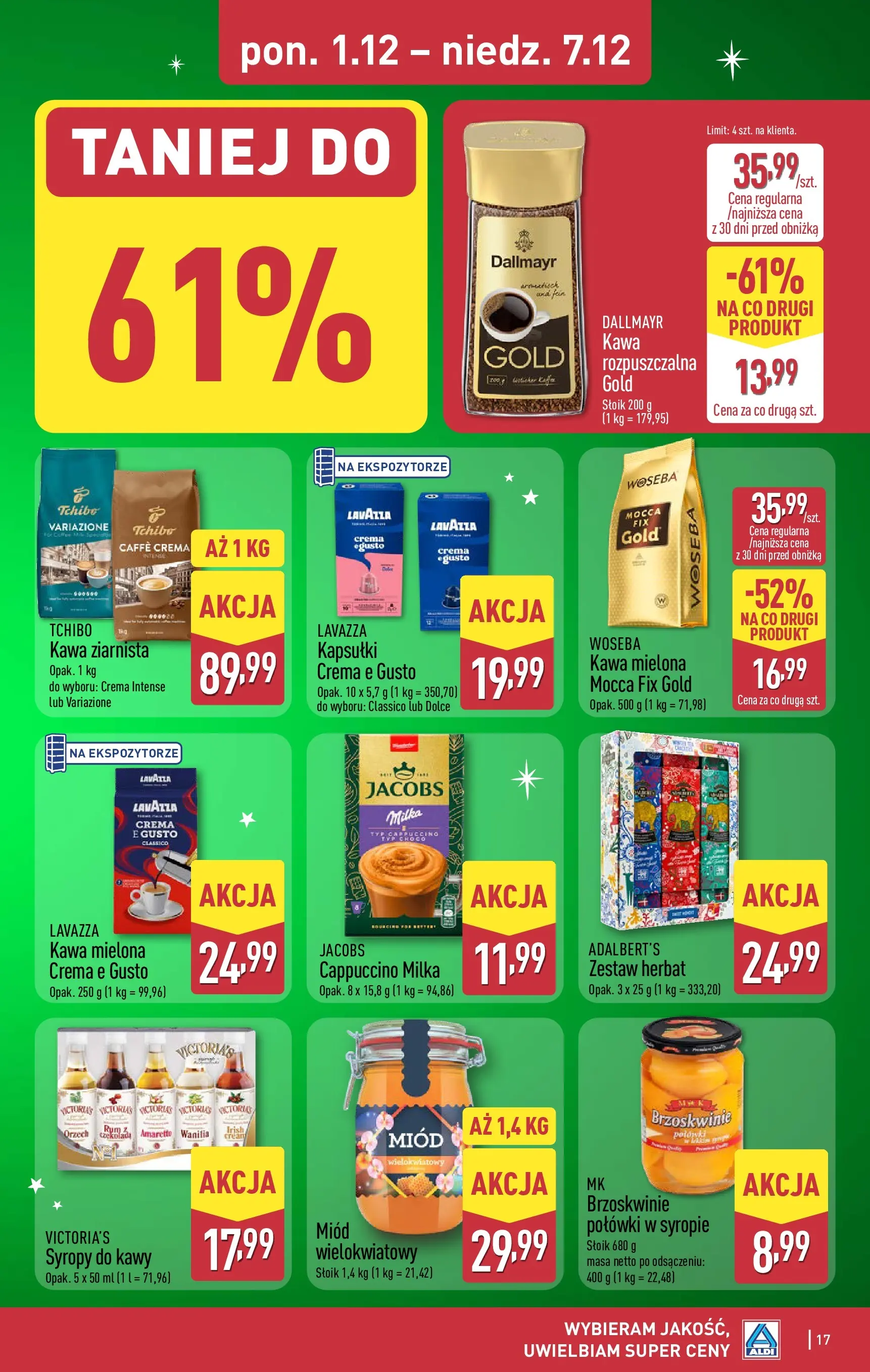 Aldi - Święta w super cenach w ALDI od 30.11.2025 - Ulotka PDF, promocje | Strona: 17 | Produkty: Cappuccino, Milka, Amaretto, Rum