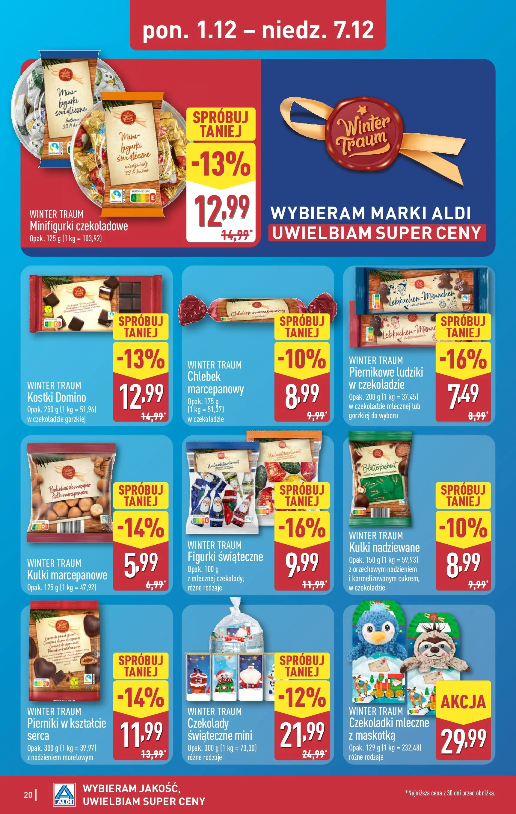 Aldi - Święta w super cenach w ALDI od 30.11.2025 - Ulotka PDF, promocje | Strona: 20 | Produkty: Czekolady, Pierniki, Czekoladki, Figurki