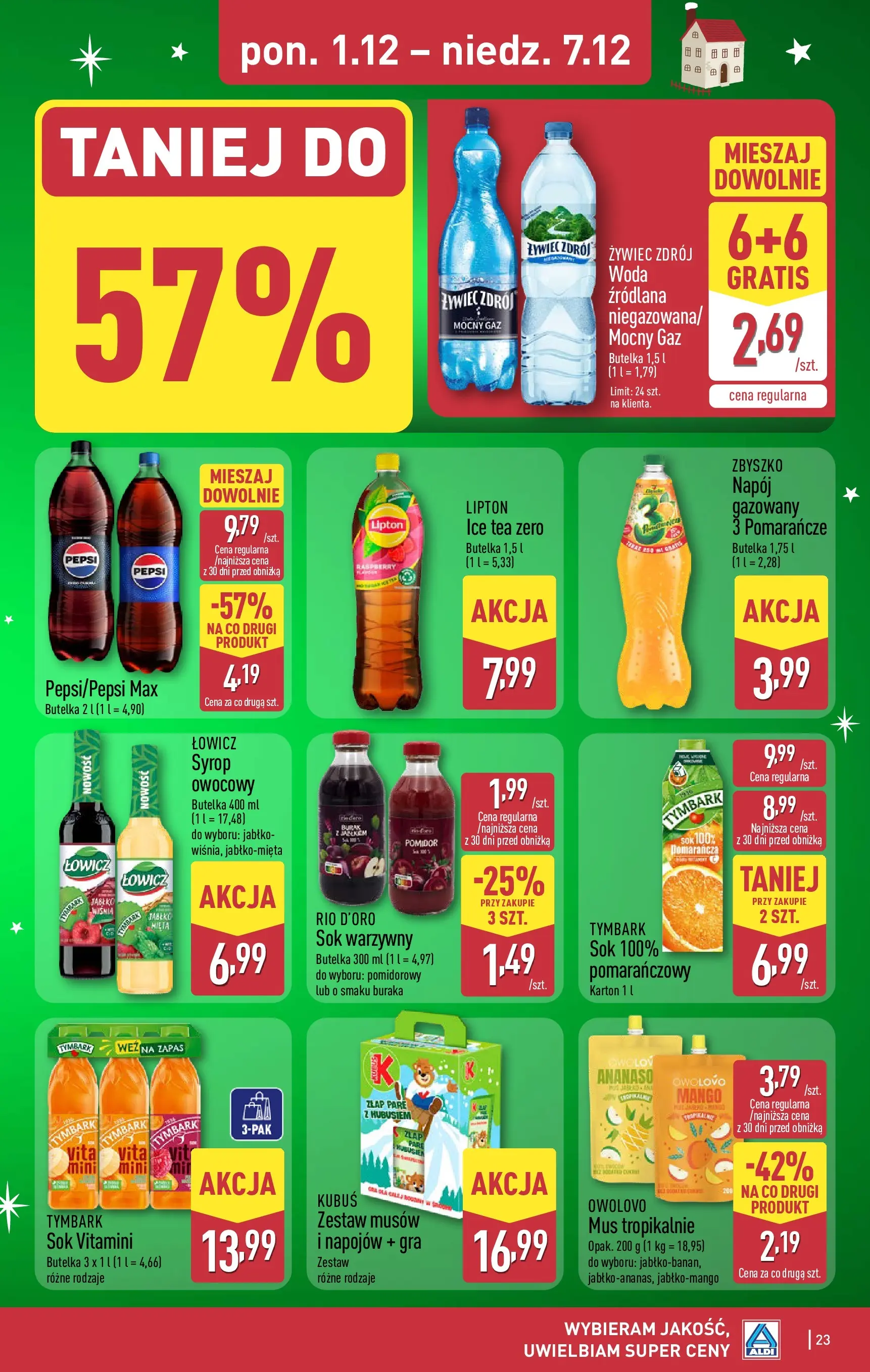 Aldi - Święta w super cenach w ALDI od 30.11.2025 - Ulotka PDF, promocje | Strona: 23 | Produkty: Mango, Burak, Pomarańcze, Sok warzywny