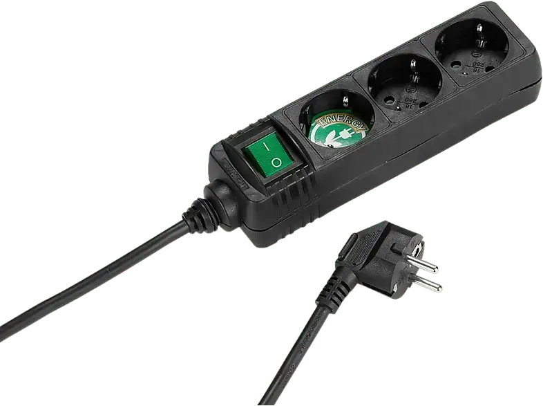 VIVANCO 27015 3-fach Steckdosenleiste mit Schalter, 1.4 m