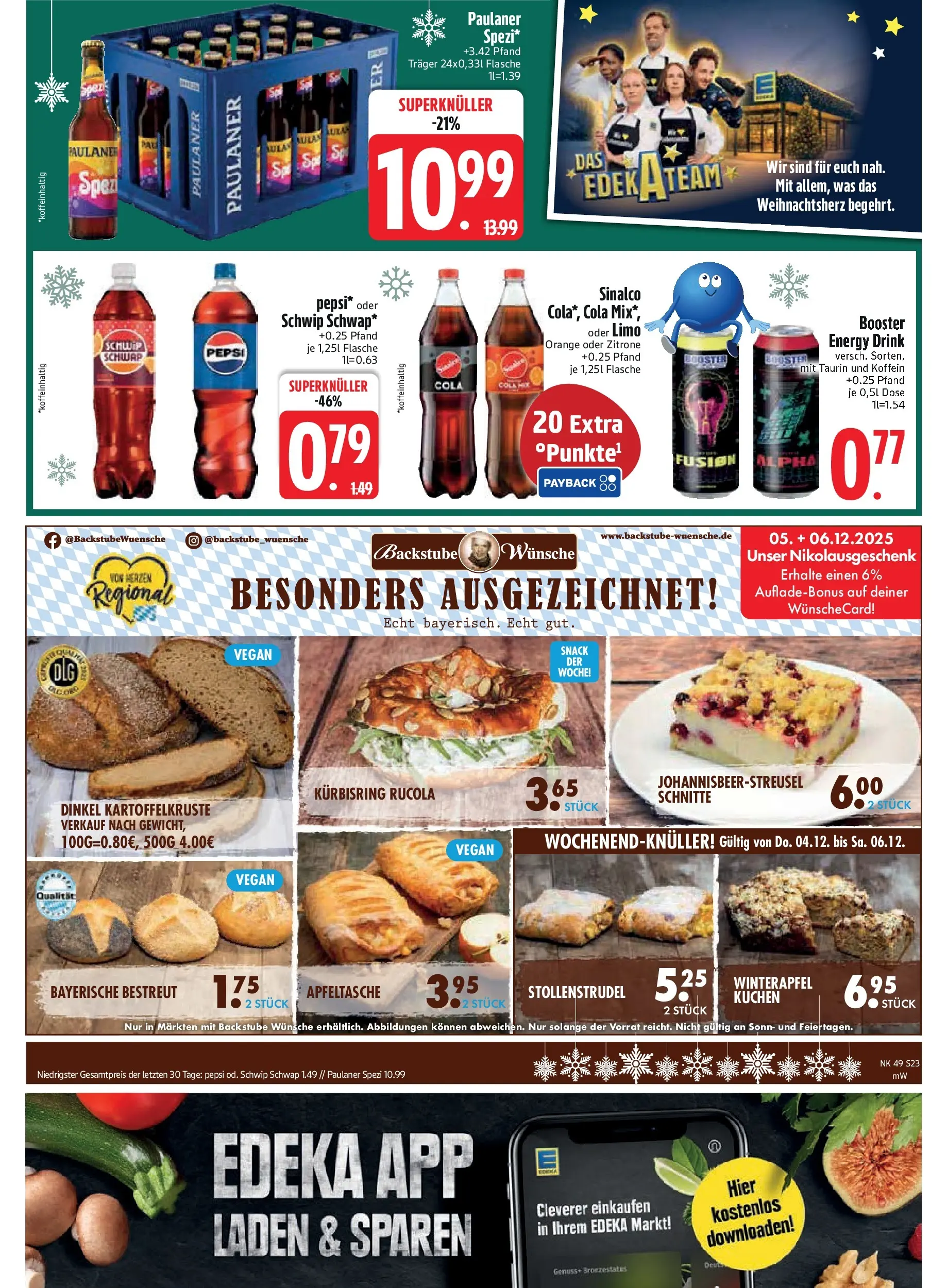 Edeka prospekt Regensburg	 (ab 01.12.2025) » Angebote Online | Seite: 25 | Produkte: Cola, Energy, Kuchen, Paulaner