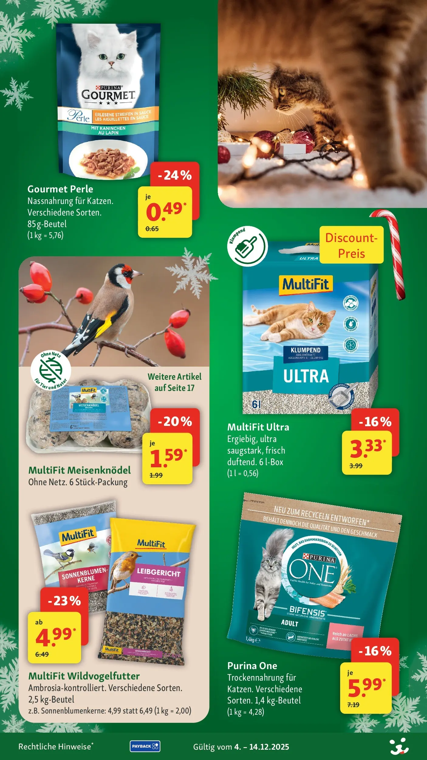 Fressnapf - Fressnapf: Festliche Angebote (ab 03.12.2025) zum Blättern | Seite: 2 | Produkte: Purina one, Kaninchen, Lachs