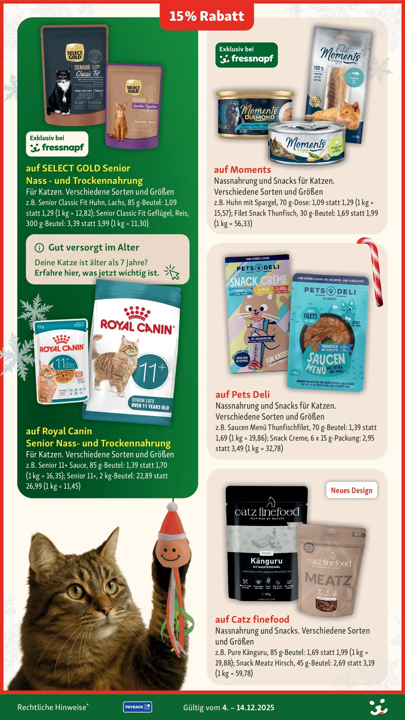 Fressnapf - Fressnapf: Festliche Angebote (ab 03.12.2025) zum Blättern | Seite: 12 | Produkte: HP, Thunfisch, Creme, Getreide