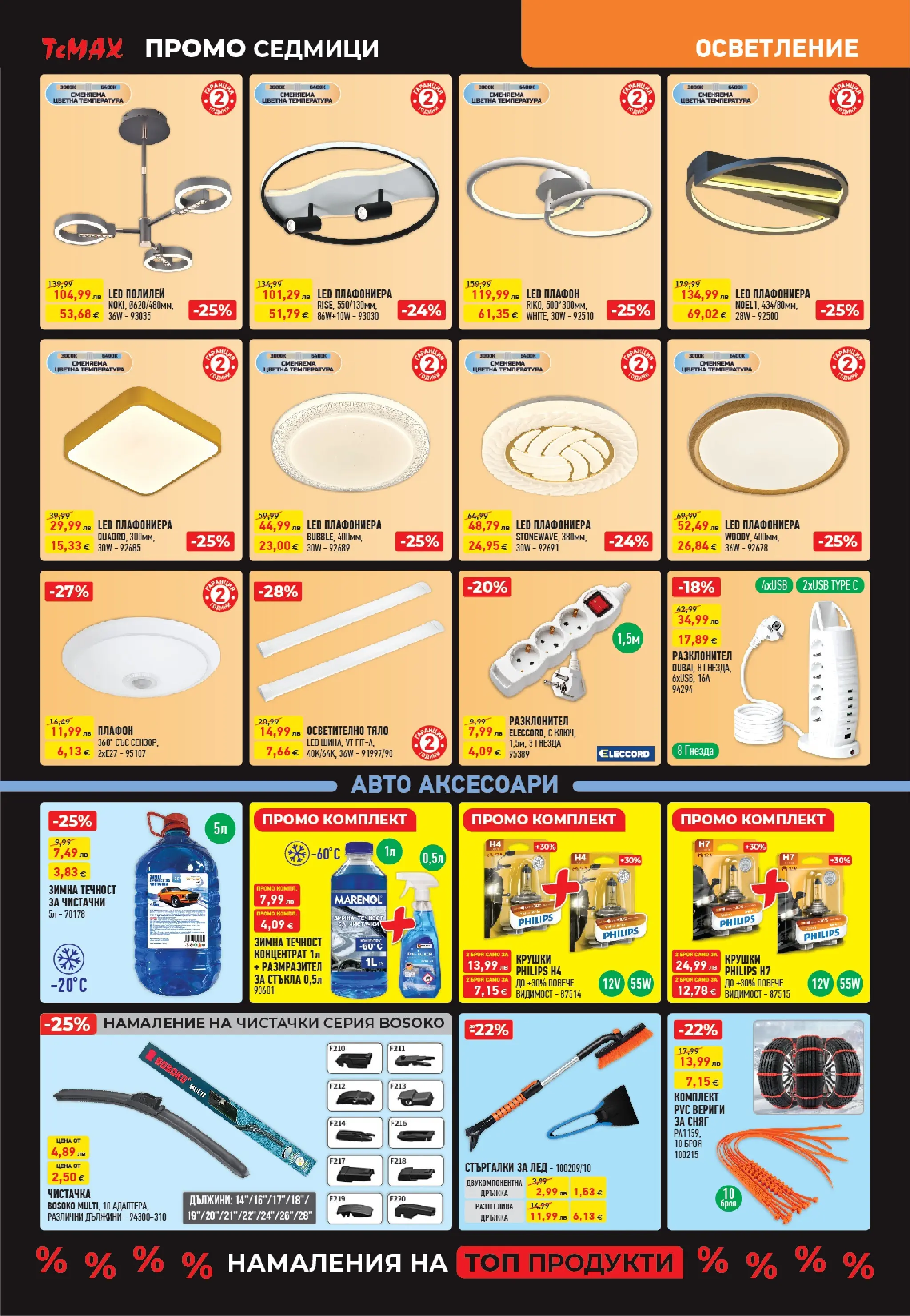 ТеMакс - Разнообразие от продукти в TeMax с валидност до 18.12.2025 валидна от: 27.11.2025 - 18.12.2025 - онлайн брошура | Страница: 10 | Продукти: Плафониера, Осветително тяло, Полилей