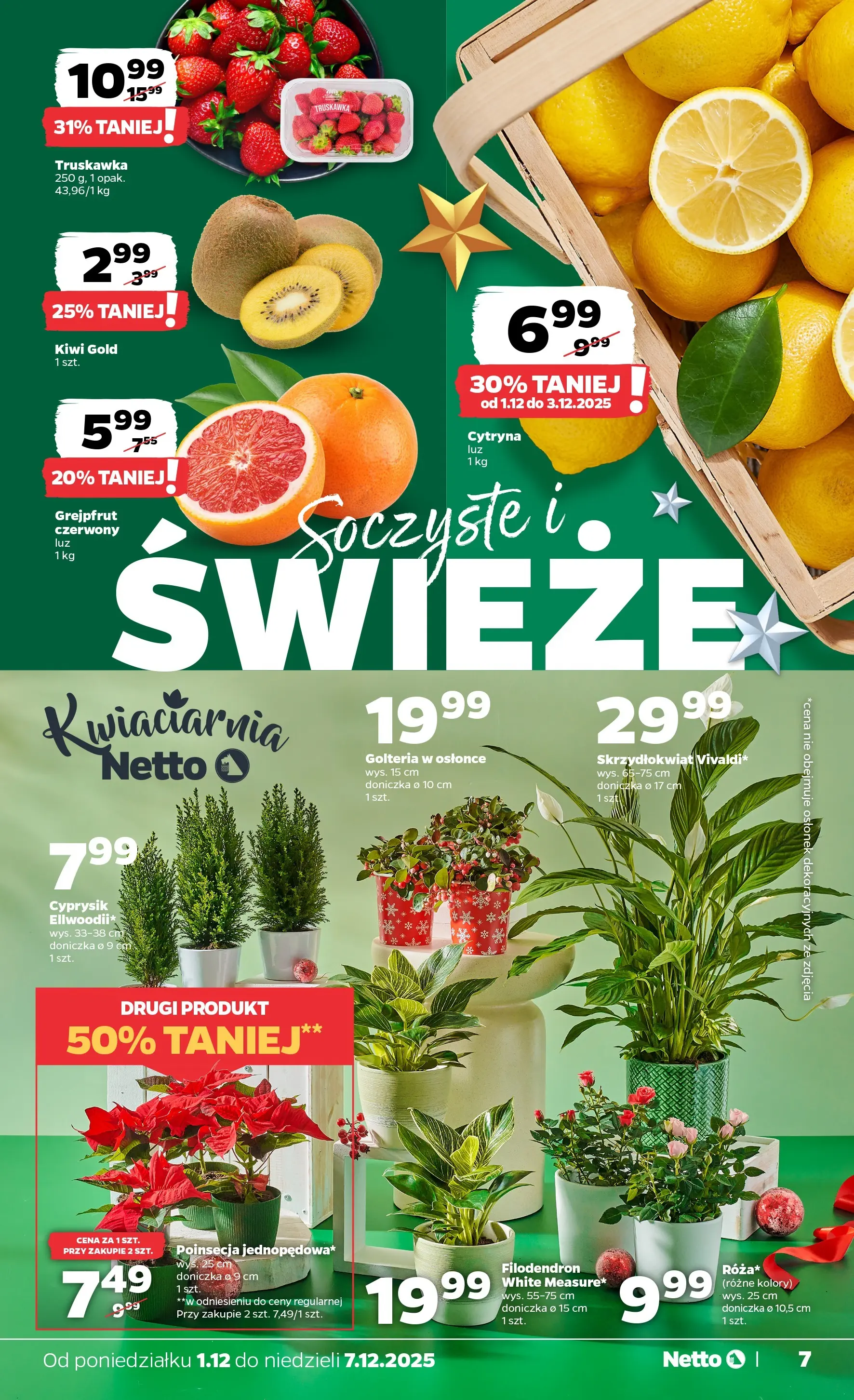 Netto - NETTO T49A ważne do 7.12 od 30.11.2025 - Aktualne promocje | Strona: 7 | Produkty: Cytryna, Doniczka, Kiwi, Grejpfrut