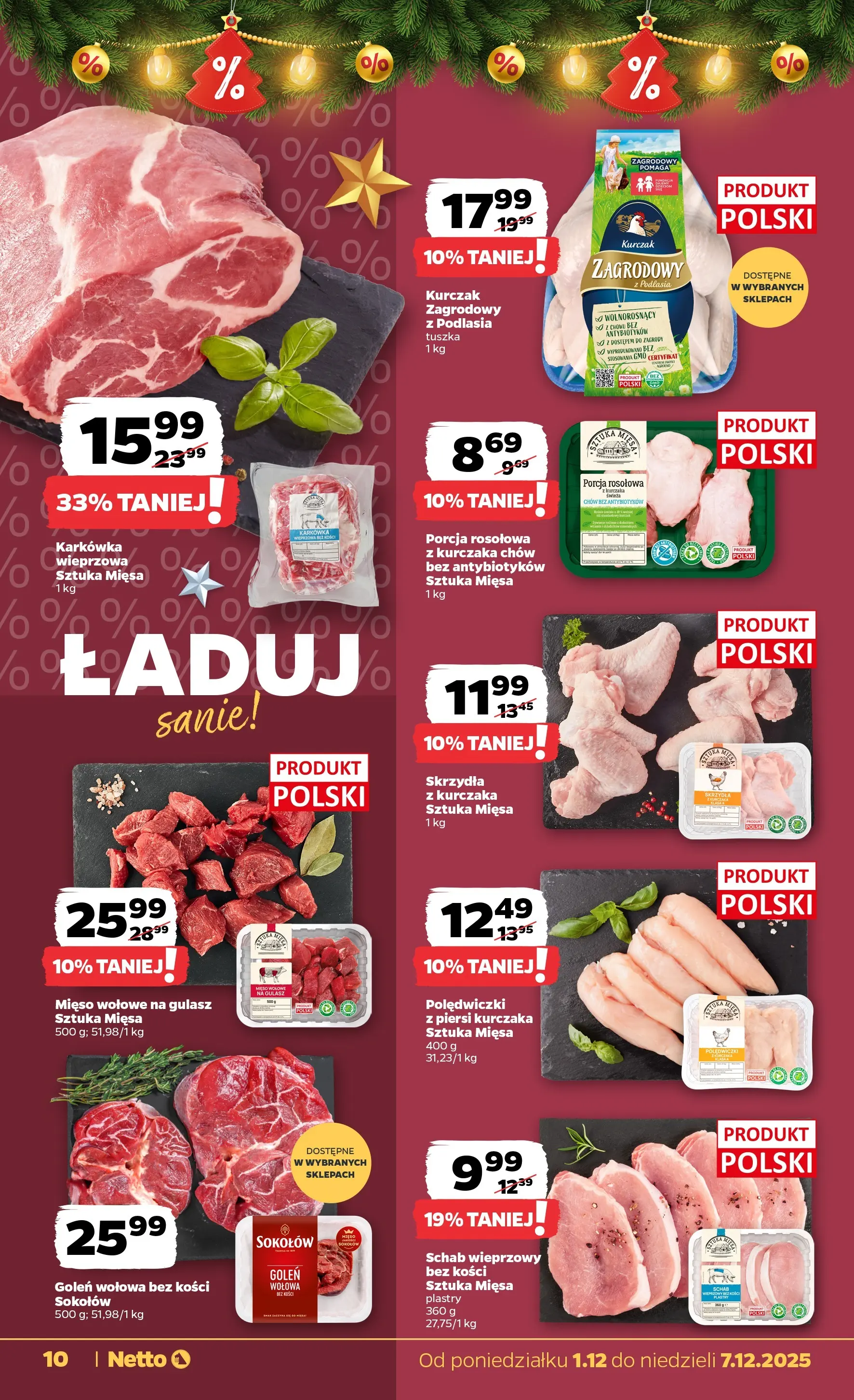 Netto - NETTO T49A ważne do 7.12 od 30.11.2025 - Aktualne promocje | Strona: 10 | Produkty: Schab, Piersi, Karkówka wieprzowa, Gulasz