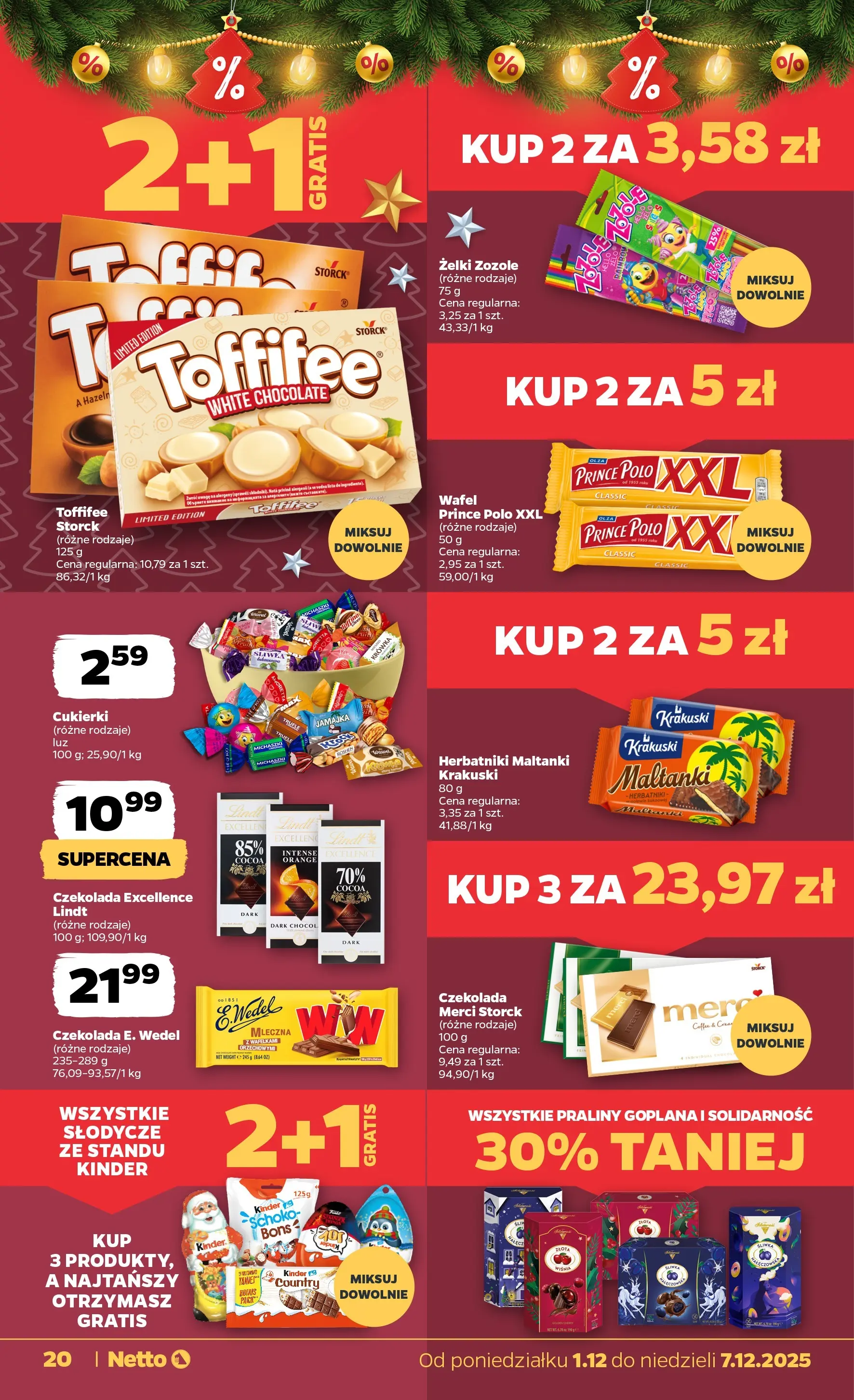 Netto - NETTO T49A ważne do 7.12 od 30.11.2025 - Aktualne promocje | Strona: 20 | Produkty: Słodycze, Merci, Herbatniki, Cukierki
