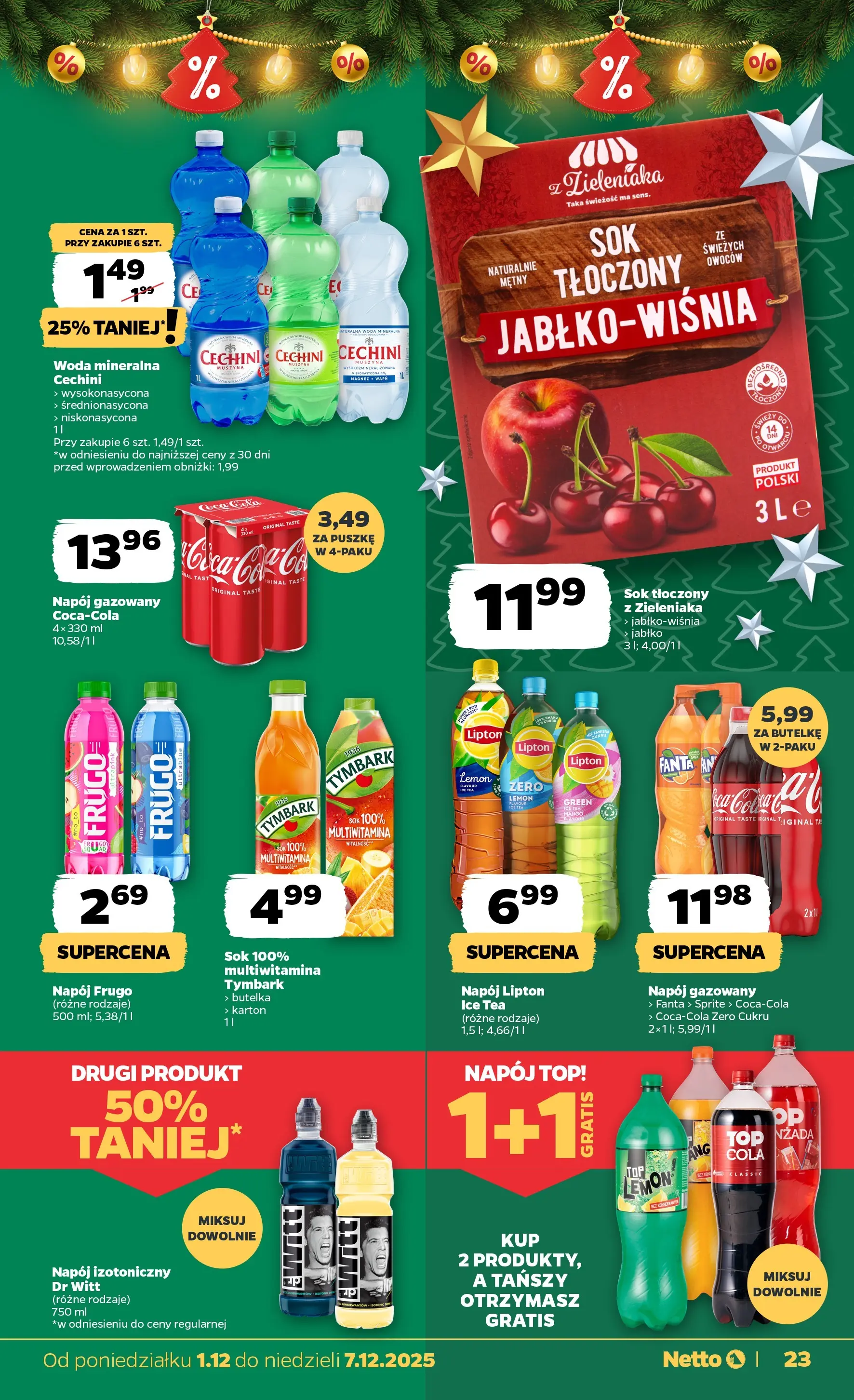 Netto - NETTO T49A ważne do 7.12 od 30.11.2025 - Aktualne promocje | Strona: 23 | Produkty: Mango, Ice Tea, Sprite, Sok