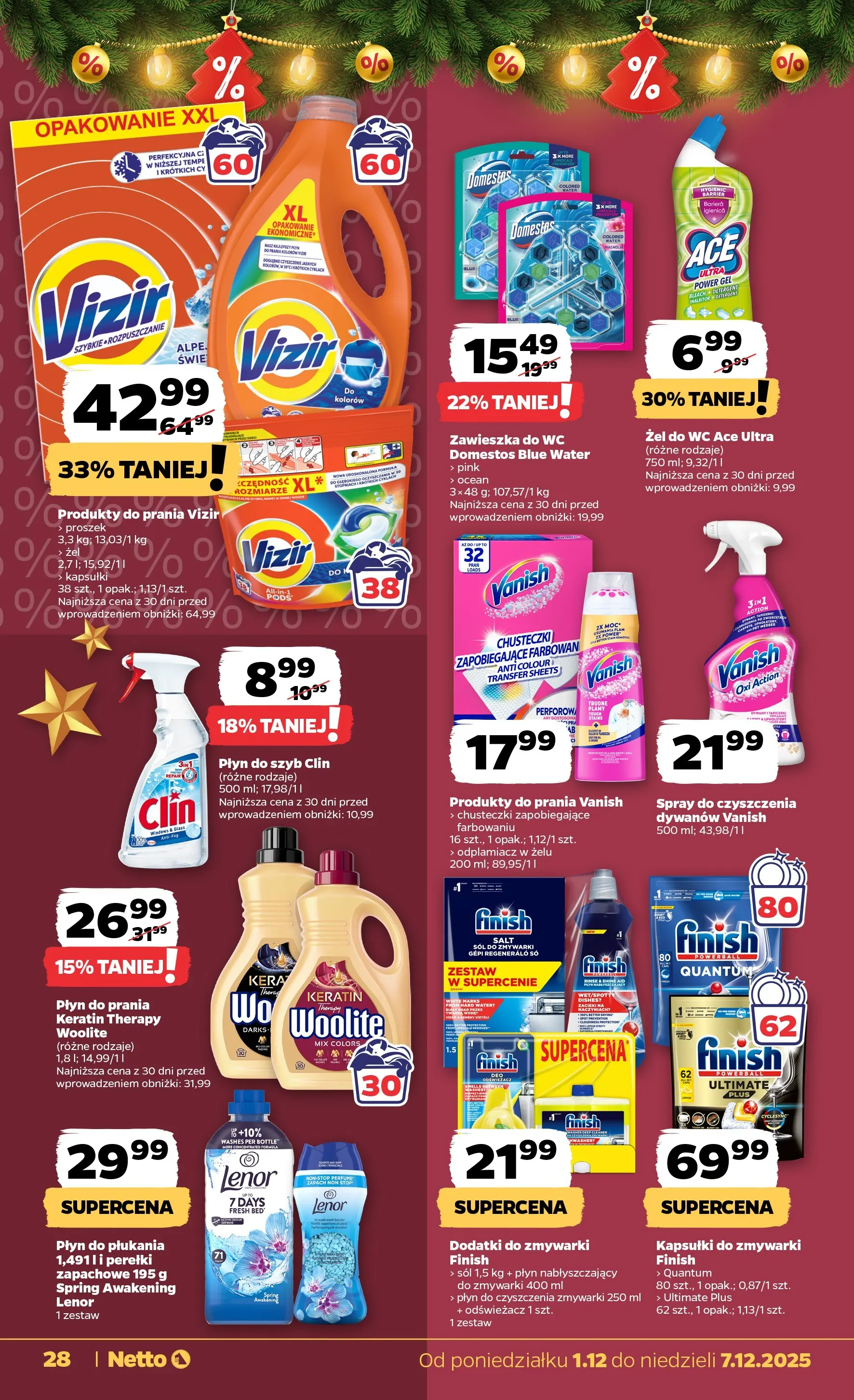 Netto - NETTO T49A ważne do 7.12 od 30.11.2025 - Aktualne promocje | Strona: 28 | Produkty: Cleaner, Domestos, Zapach, Odplamiacz