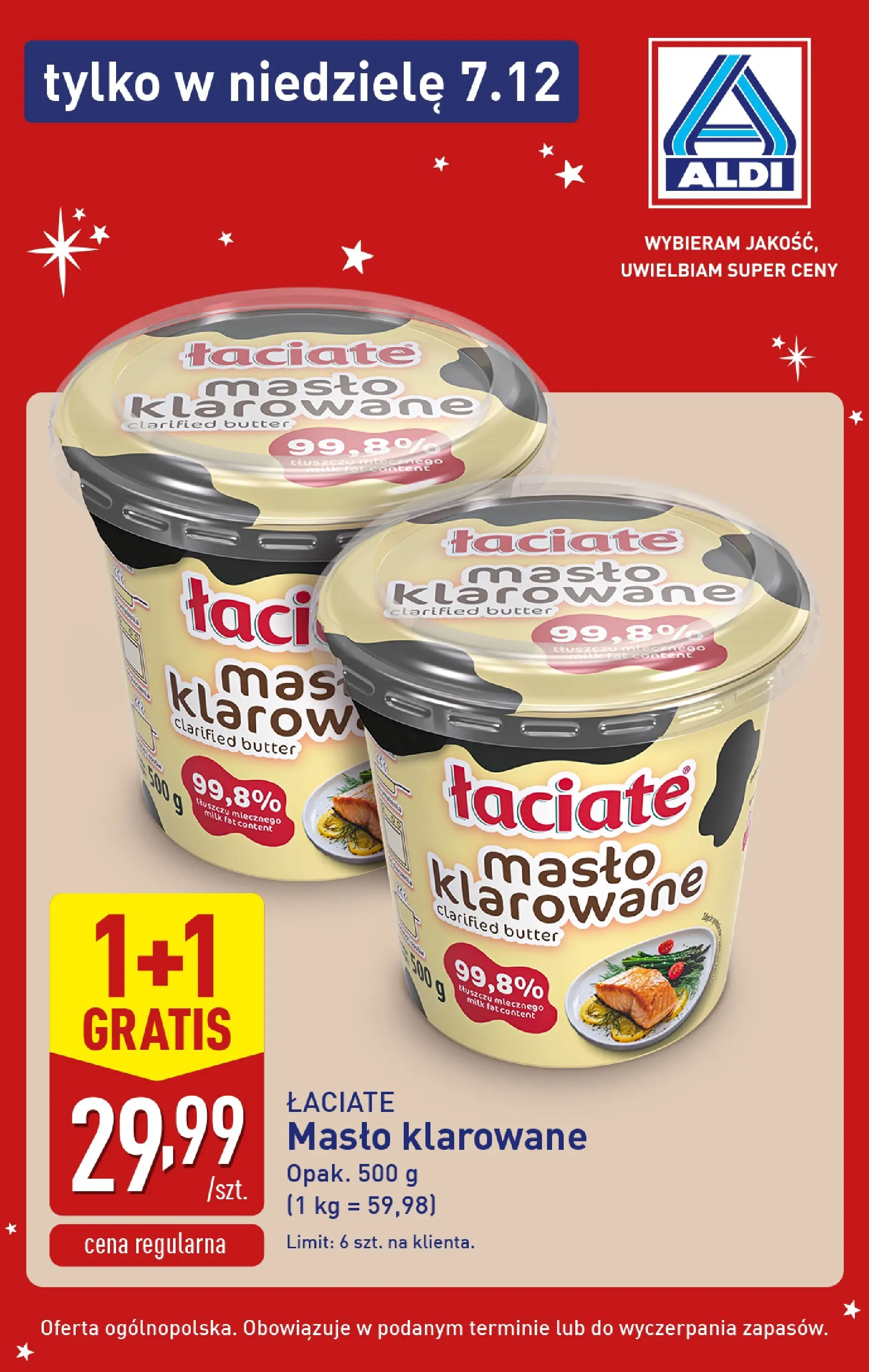 Aldi - Super oferty na niedzielę w ALDI od 06.12.2025 - Ulotka PDF, promocje | Strona: 3 | Produkty: Masło klarowane, Masło