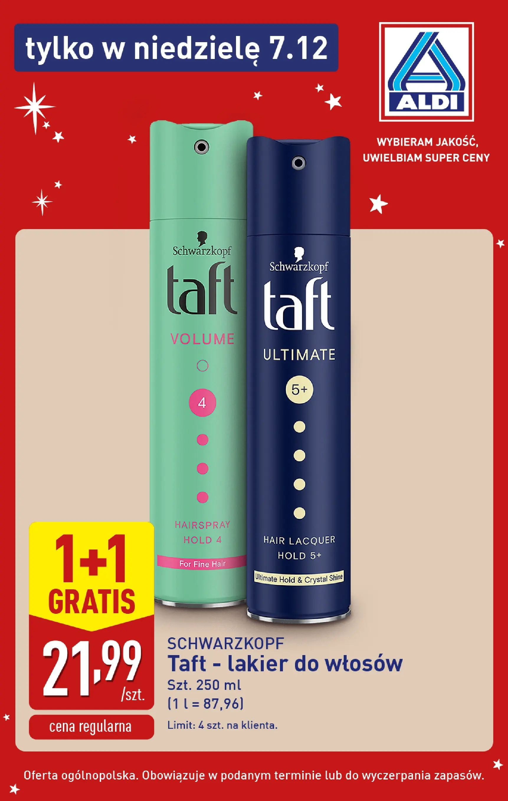 Aldi - Super oferty na niedzielę w ALDI od 06.12.2025 - Ulotka PDF, promocje | Strona: 9 | Produkty: Lakier do włosów