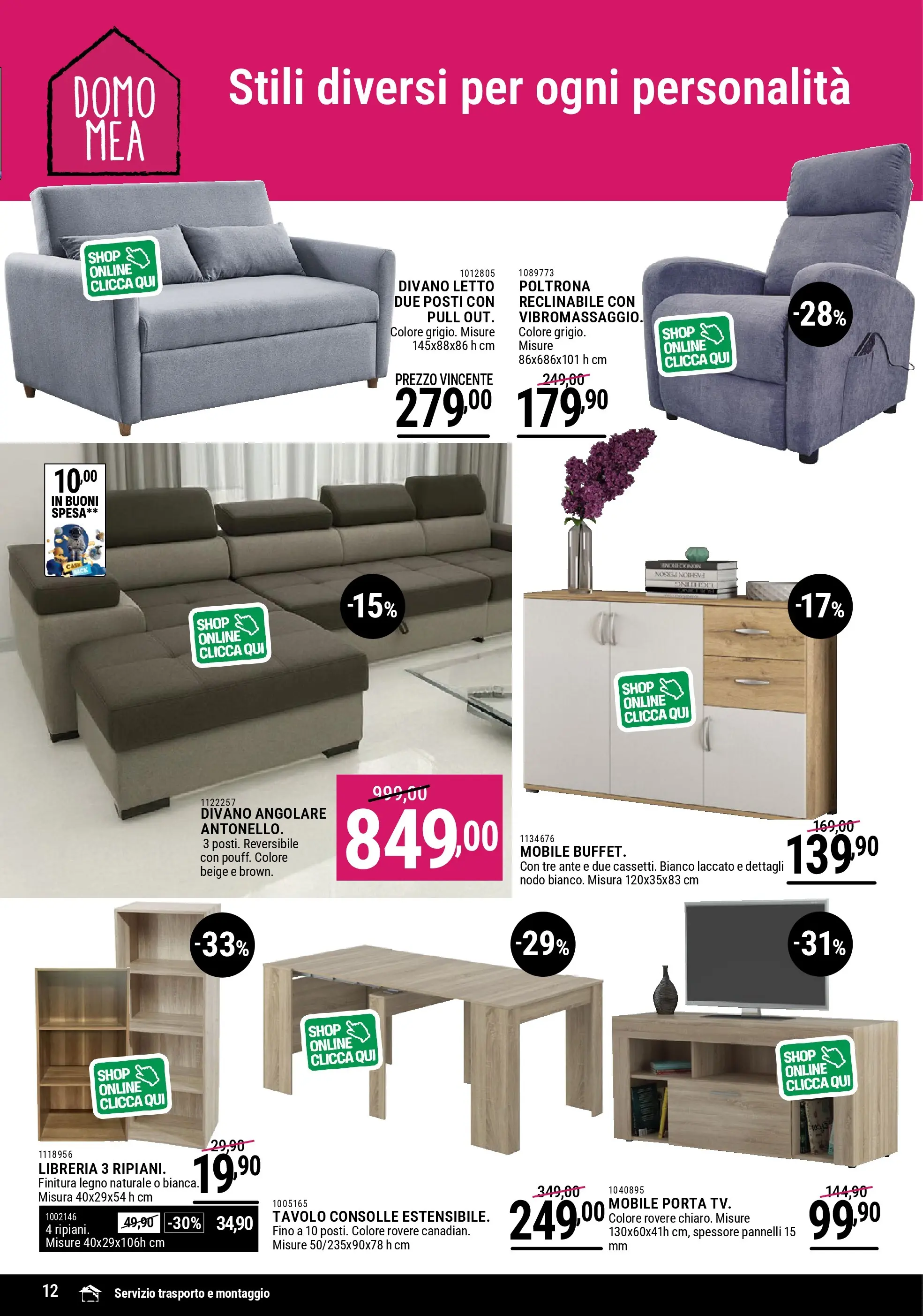 Nuovo CFadda - Super Sconti di Dicembre dal 30/11/2025 > offerte anteprima 🛍️ | Pagina: 12 | Prodotti: Divano letto, Divano angolare, Libreria, Poltrona