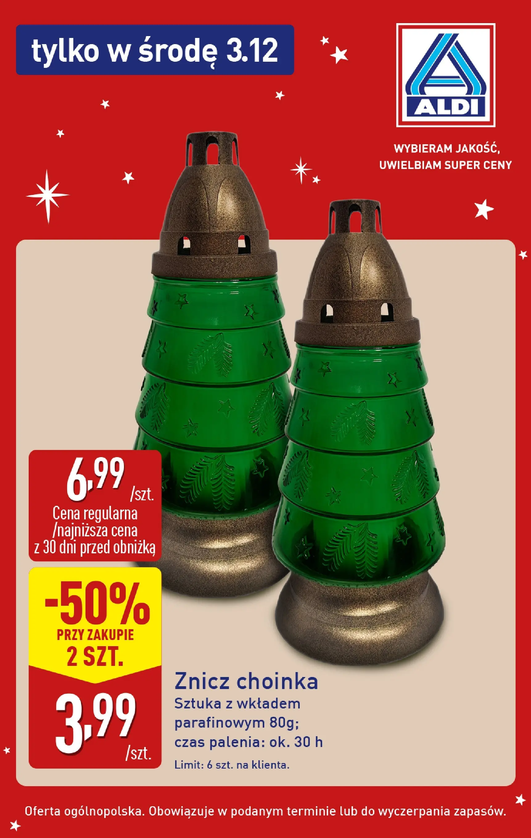 Aldi Gazetka - Tylko w środę od 03.12.2025 - Ulotka PDF, promocje | Strona: 4 | Produkty: Choinka