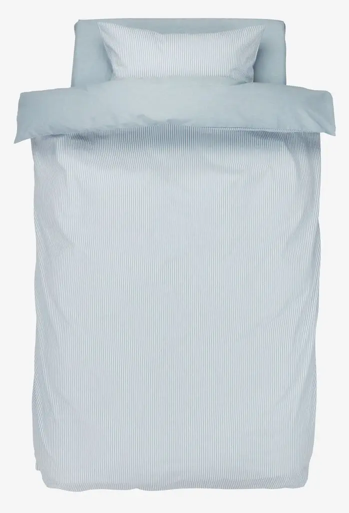 JYSK Спално бельо с чаршаф SHEILA 140x200 райе синьо