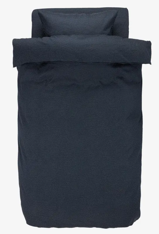 JYSK Спално бельо с чаршаф NIRA сатен 140x200 тъмносиньо