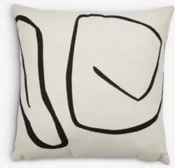 JYSK Декоративна възглавница HVITVEIS 45x45 светлокремаво/черно