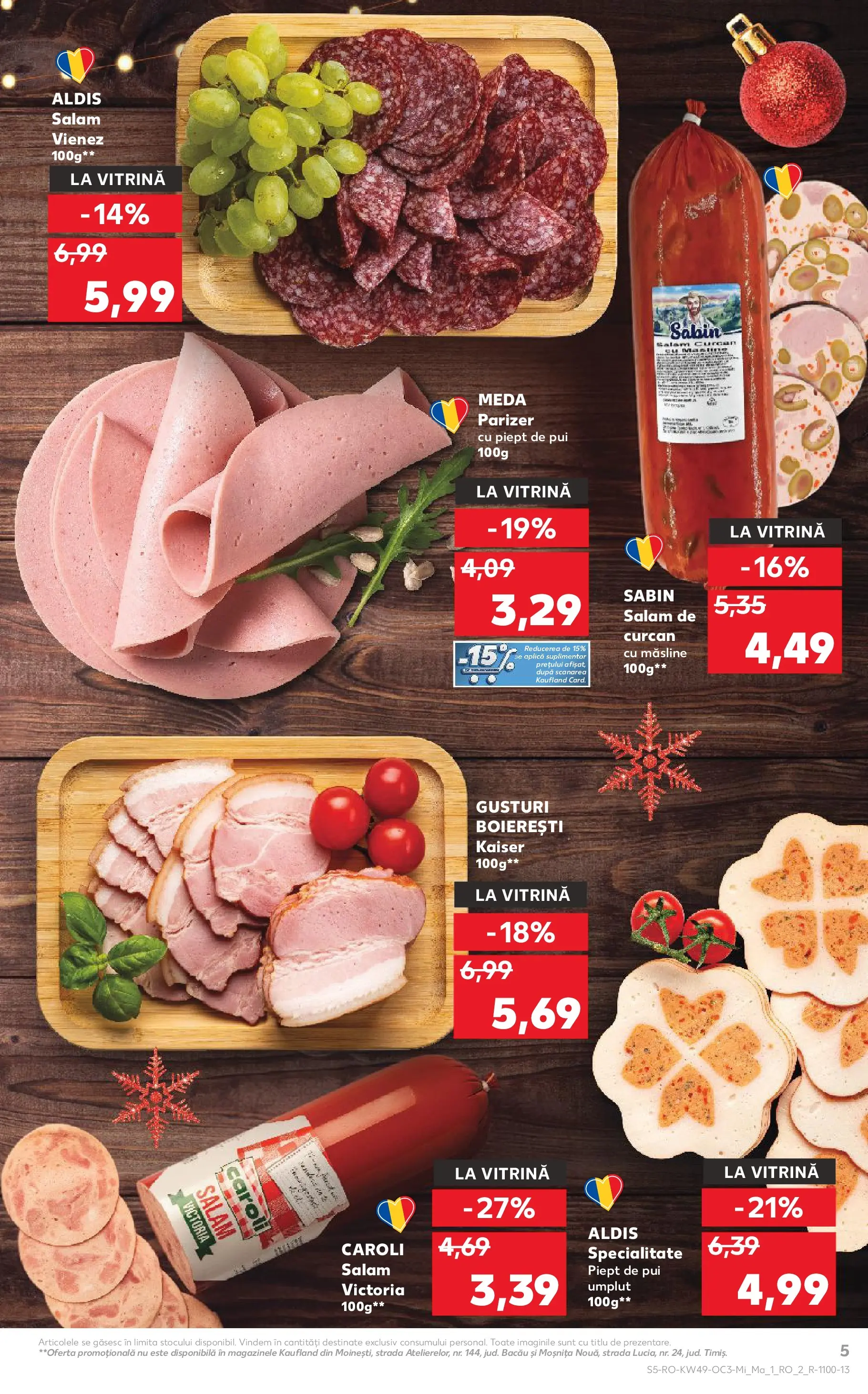 Catalog Kaufland - Zalau 02.12.2025 - Revista si Oferta | Pagină: 5 | Produse: Vitrină, Măsline, Salam, Parizer