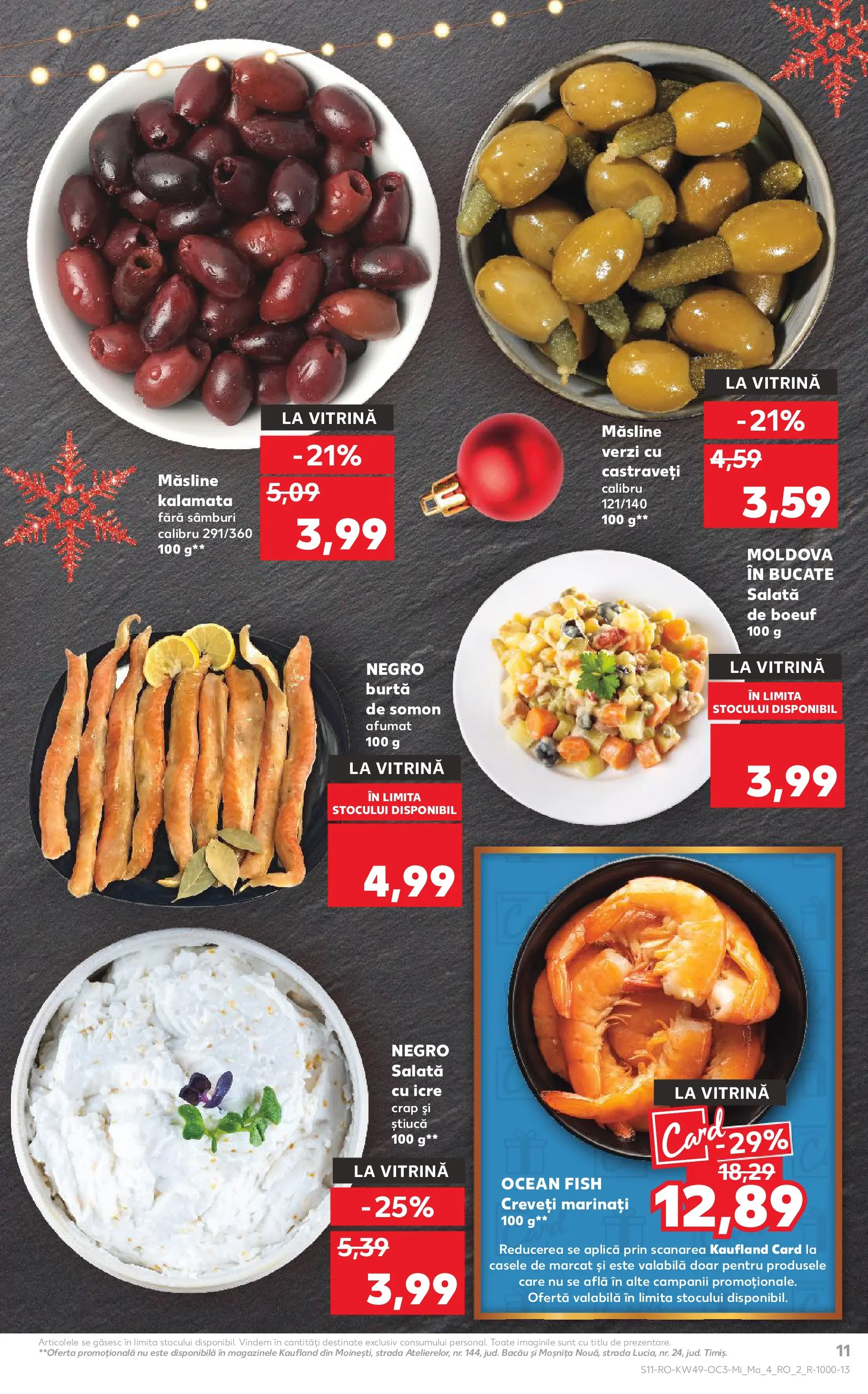 Catalog Kaufland - Zalau 02.12.2025 - Revista si Oferta | Pagină: 11 | Produse: Vitrină, Măsline, Salată cu icre, Salată