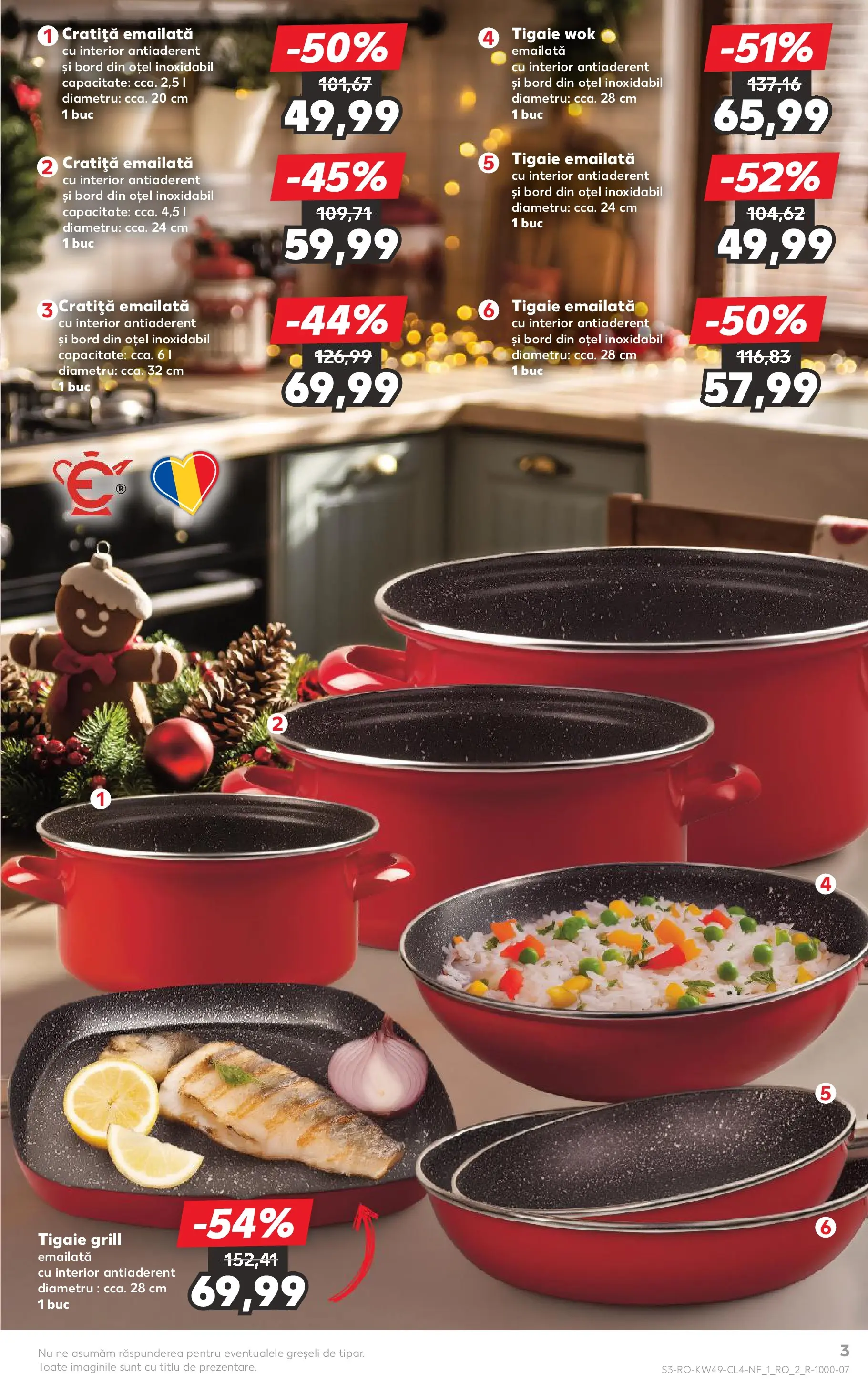 Catalog Kaufland - Bârlad 02.12.2025 - Revista si Oferta | Pagină: 3 | Produse: Tigaie, Cratiță, Grill