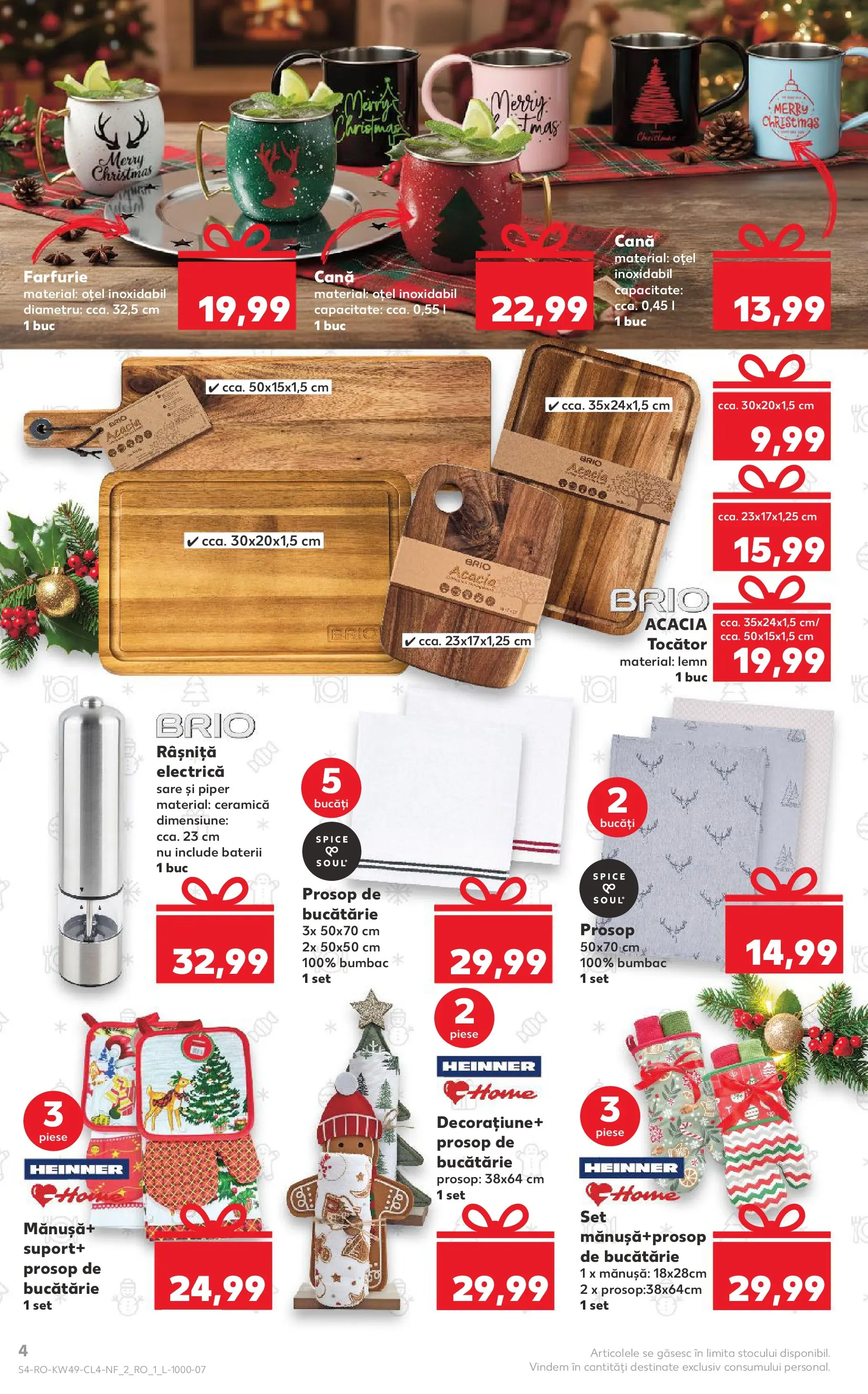 Catalog Kaufland - Bârlad 02.12.2025 - Revista si Oferta | Pagină: 4 | Produse: Baterii, Tocător, Sare, Piper