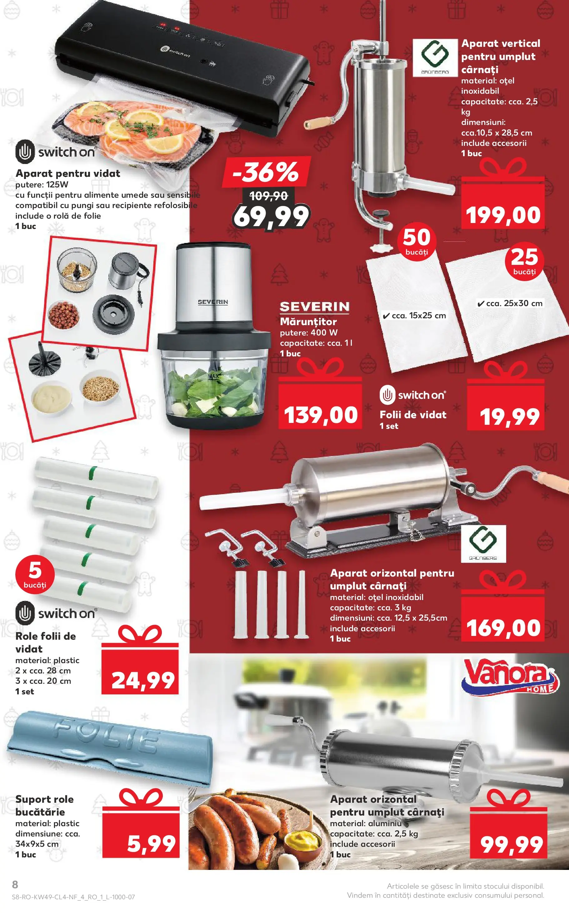 Catalog Kaufland - Bârlad 02.12.2025 - Revista si Oferta | Pagină: 8 | Produse: Bucătărie, Role, Recipiente, Cârnați