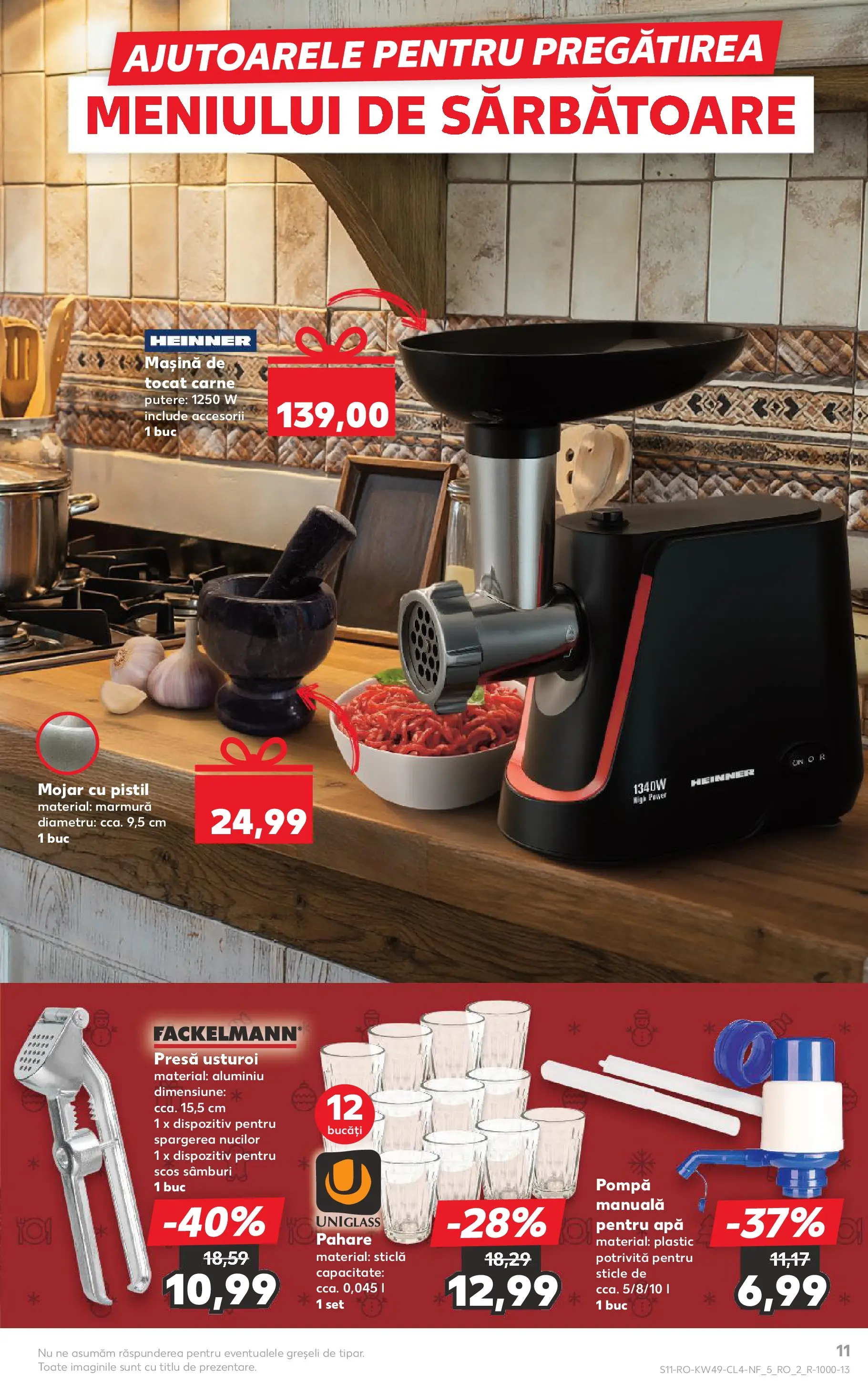Catalog Kaufland - Bârlad 02.12.2025 - Revista si Oferta | Pagină: 11 | Produse: Pahare, Presă, Mortar, Apă