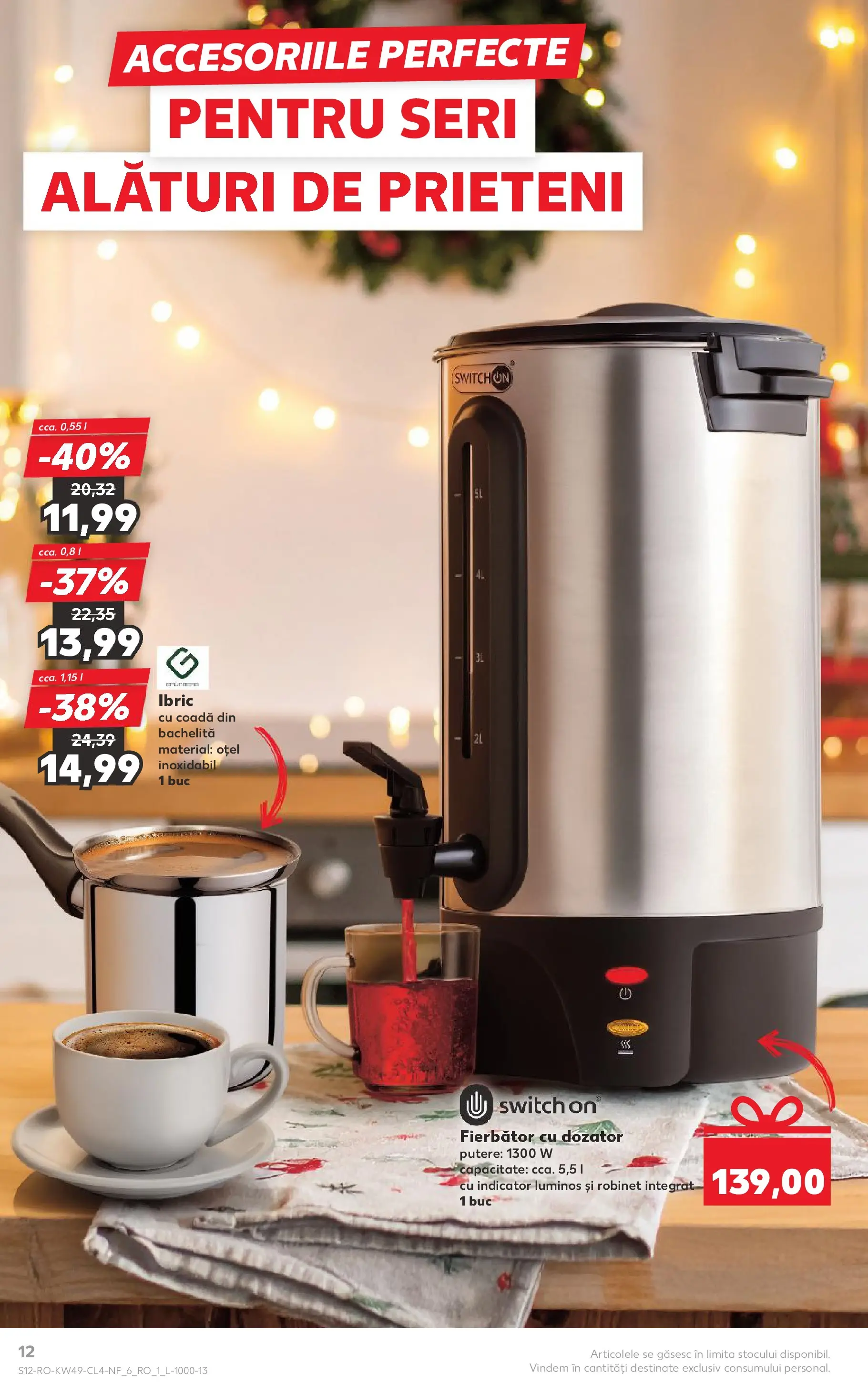 Catalog Kaufland - Bârlad 02.12.2025 - Revista si Oferta | Pagină: 12 | Produse: Boiler, Cafea