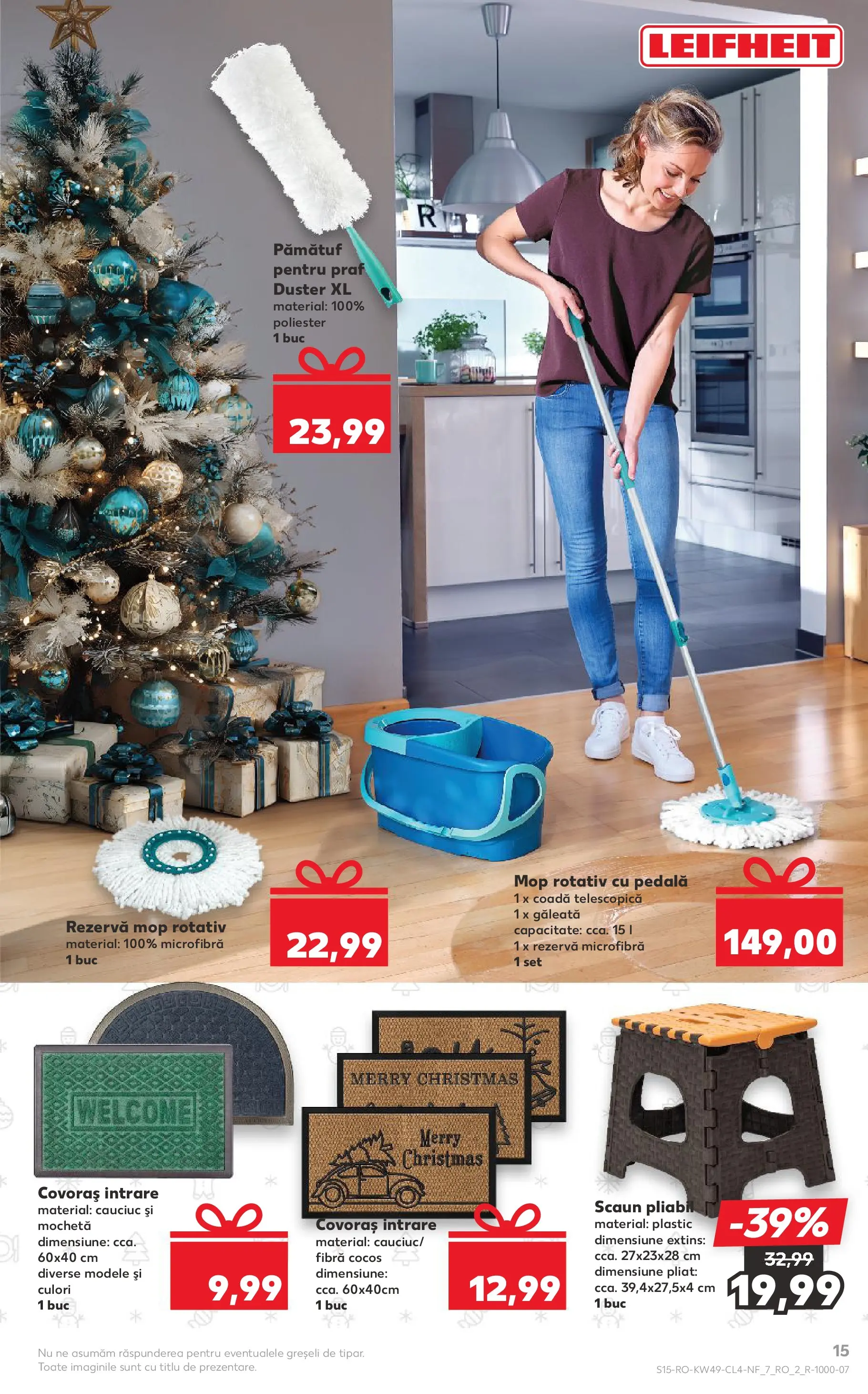 Catalog Kaufland - Bârlad 02.12.2025 - Revista si Oferta | Pagină: 15 | Produse: Mop, Mochetă, Scaun, Bisiklet Aparatları